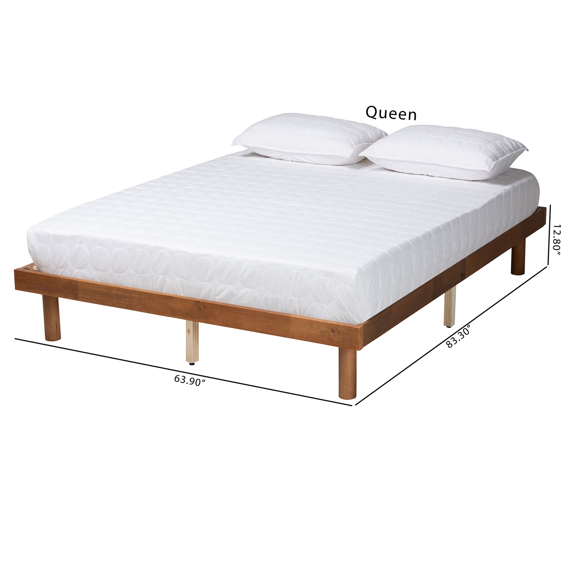 Winston Mid-Century Bed Frame-Bed Frame-Baxton Studio - WI-Wall2Wall Furnishings