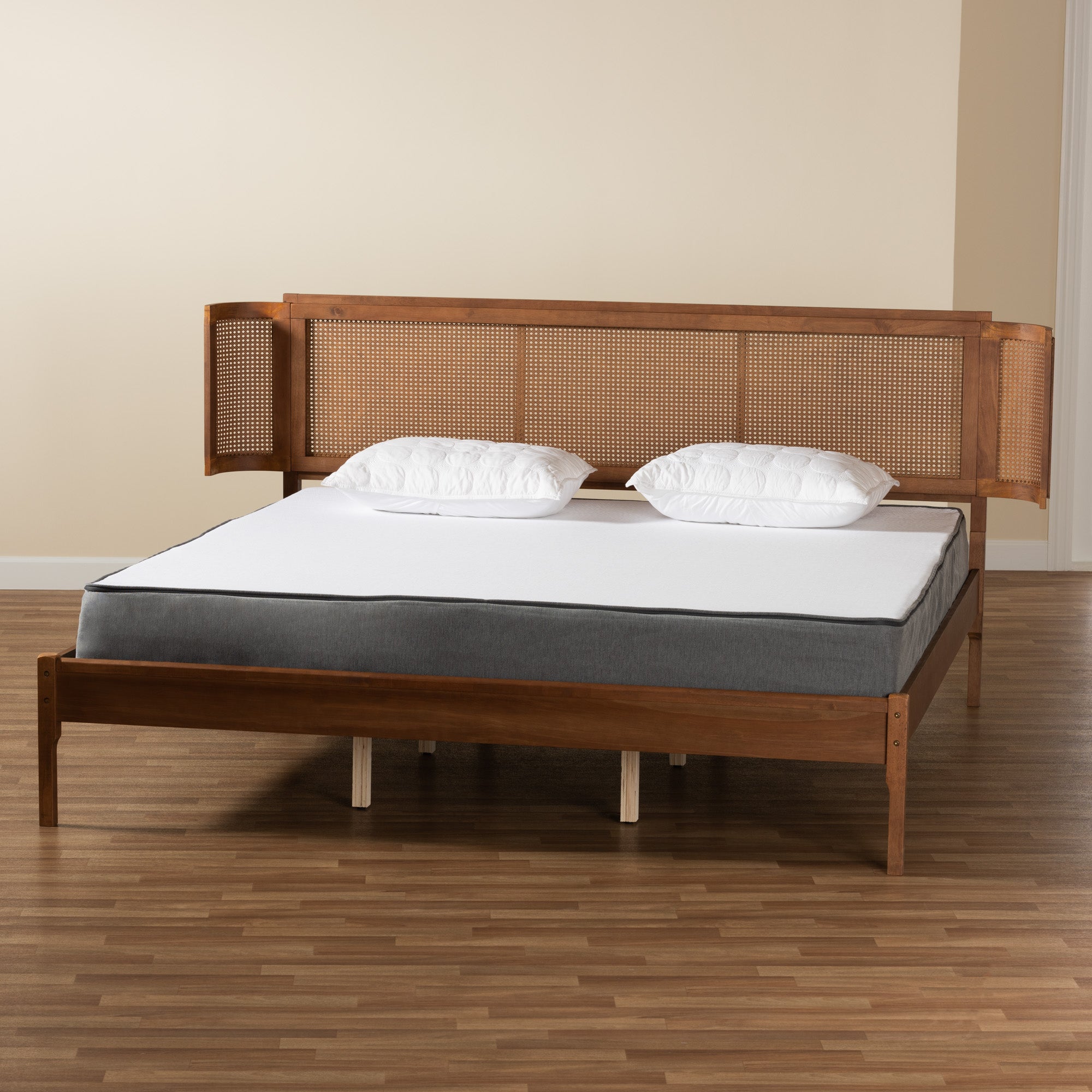 Eridian Mid-Century Bed-Bed-Baxton Studio - WI-Wall2Wall Furnishings