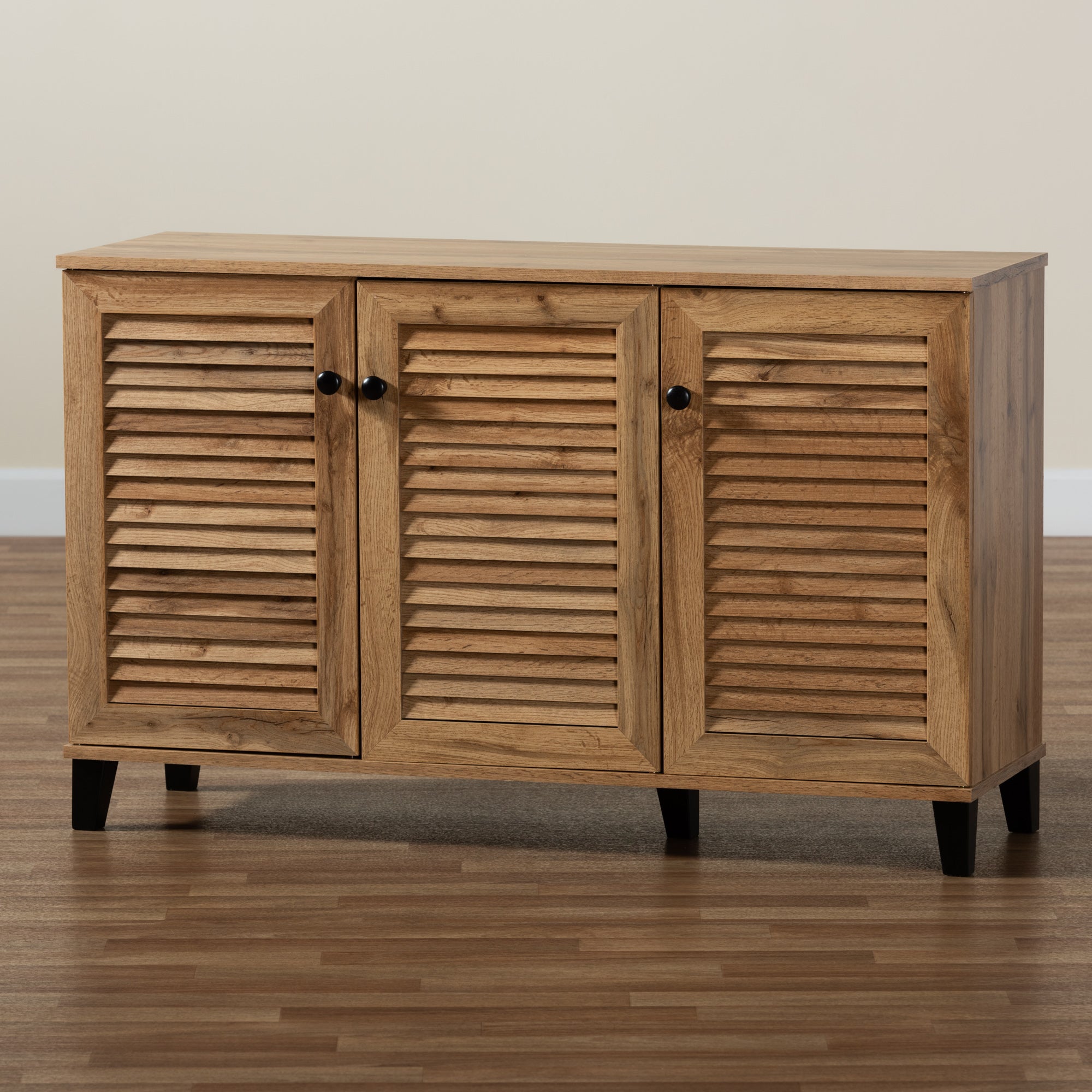 Coolidge Modern Shoe Cabinet 3-Door-Shoe Cabinet-Baxton Studio - WI-Wall2Wall Furnishings