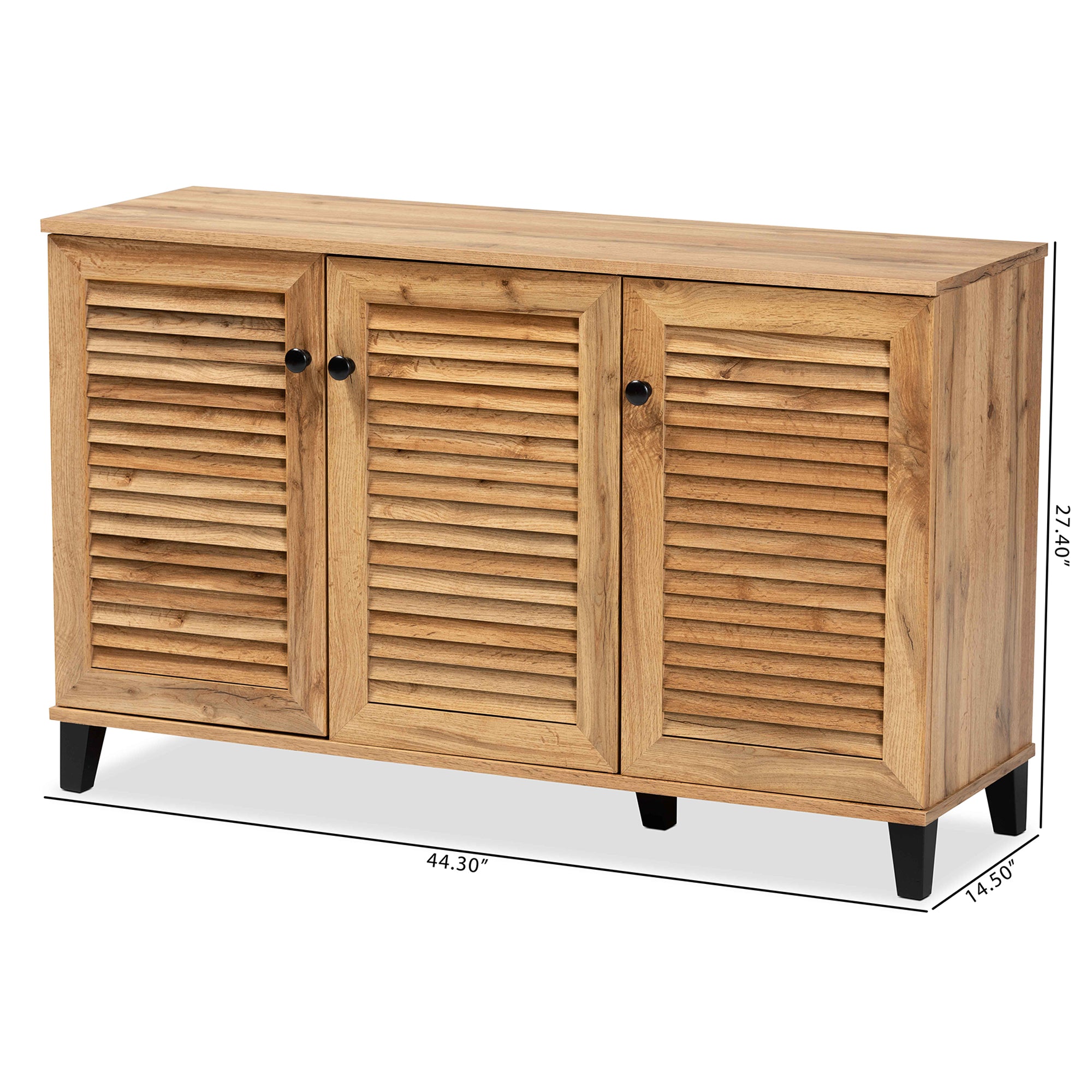 Coolidge Modern Shoe Cabinet 3-Door-Shoe Cabinet-Baxton Studio - WI-Wall2Wall Furnishings