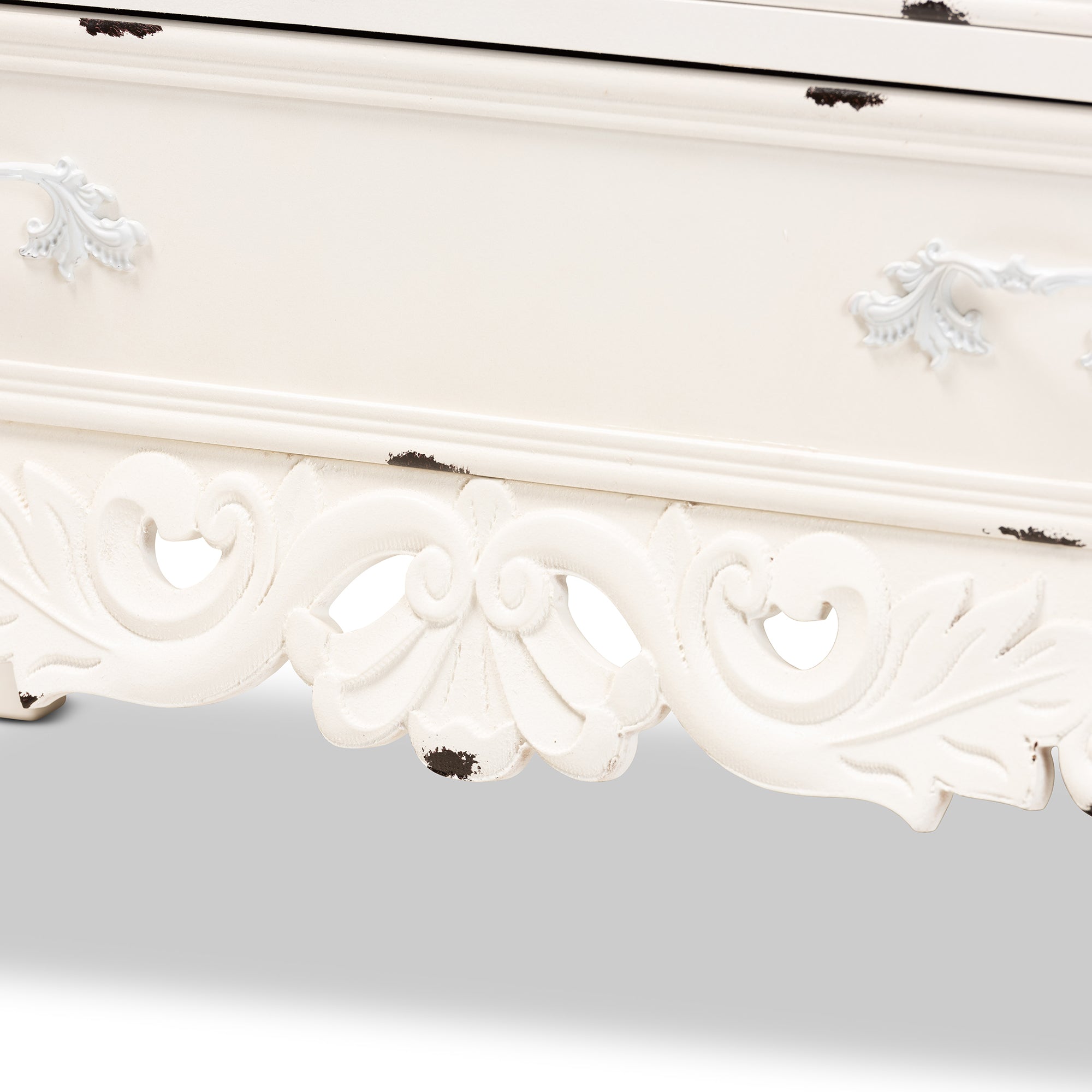 Levron Traditional Storage Cabinet Two-Tone 5-Drawer-Storage Cabinet-Baxton Studio - WI-Wall2Wall Furnishings