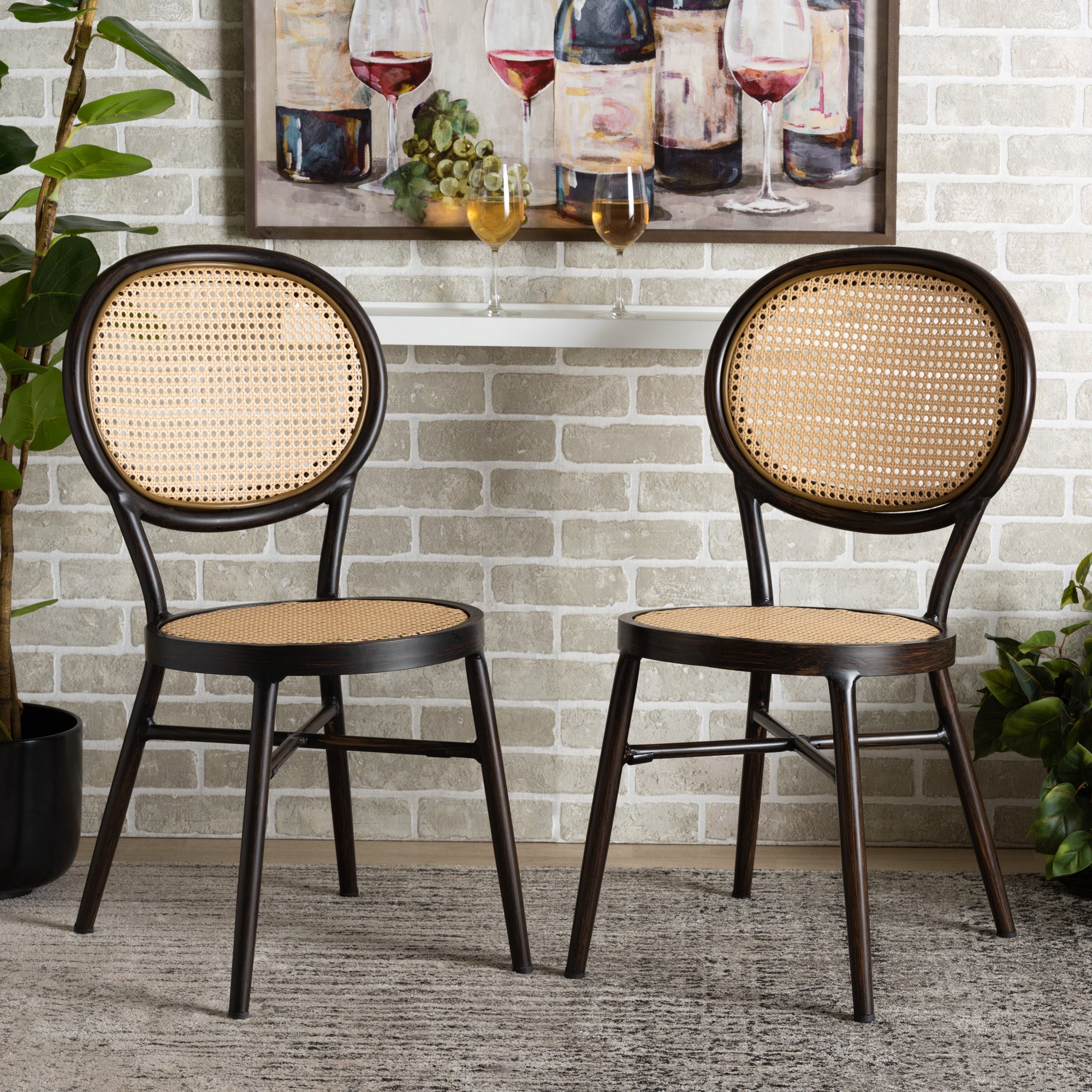Thalia Mid-Century Dining Chairs-Dining Chairs-Baxton Studio - WI-Wall2Wall Furnishings