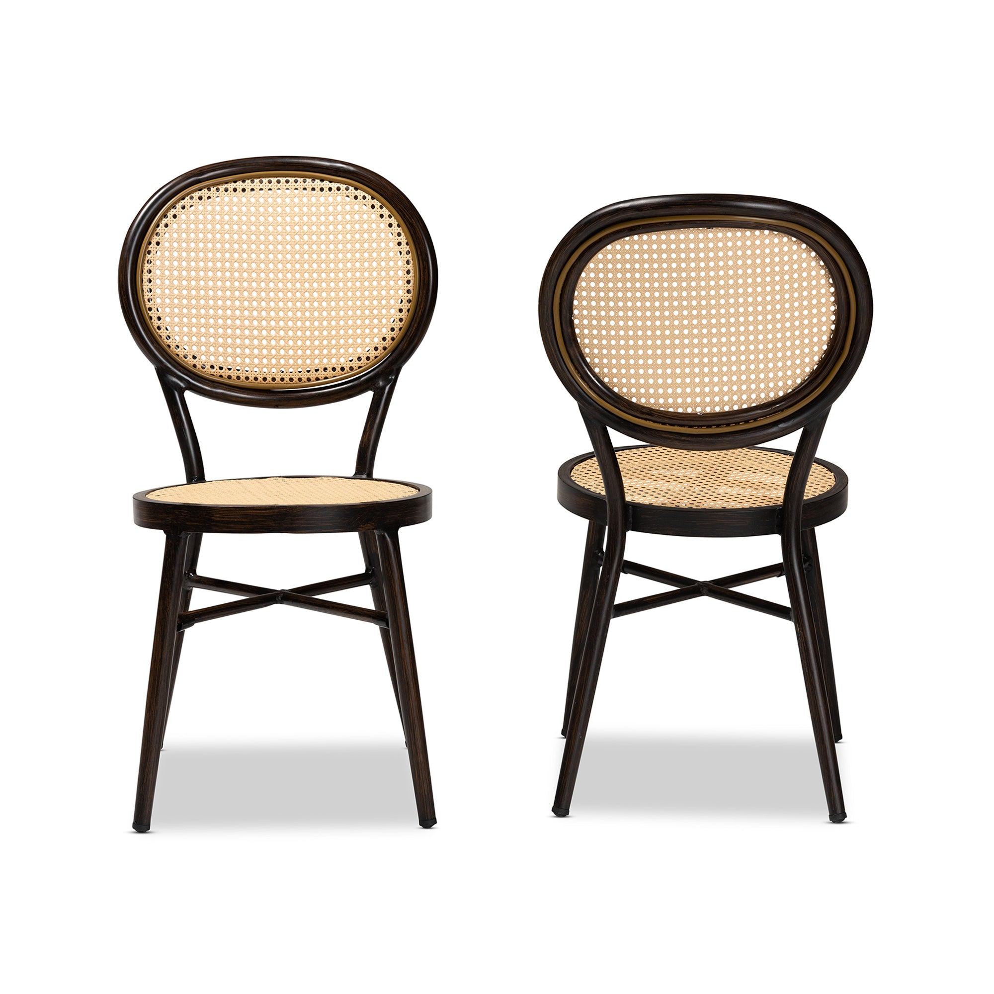 Thalia Mid-Century Dining Chairs-Dining Chairs-Baxton Studio - WI-Wall2Wall Furnishings