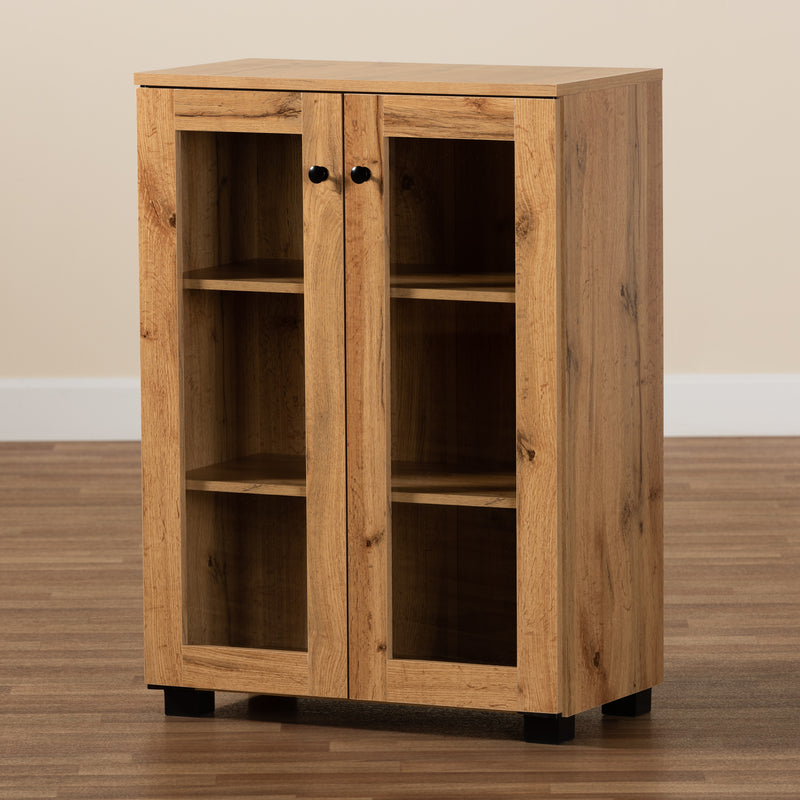 Mason Modern Storage Cabinet 2-Door with Glass Doors-Storage Cabinet-Baxton Studio - WI-Wall2Wall Furnishings