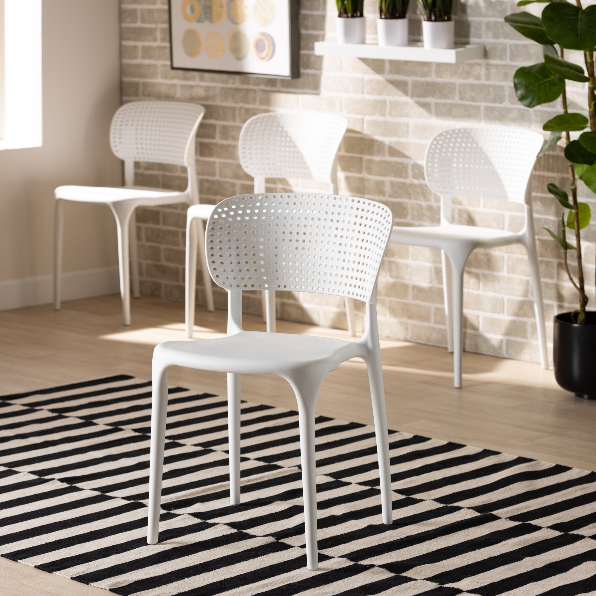 Rae Modern Dining Chairs 4-Piece-Dining Chairs-Baxton Studio - WI-Wall2Wall Furnishings