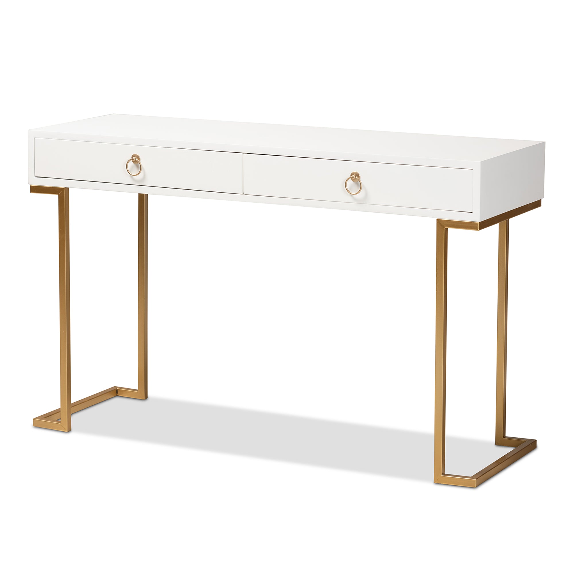 Beagan Contemporary Console Table 2-Drawer-Console Table-Baxton Studio - WI-Wall2Wall Furnishings