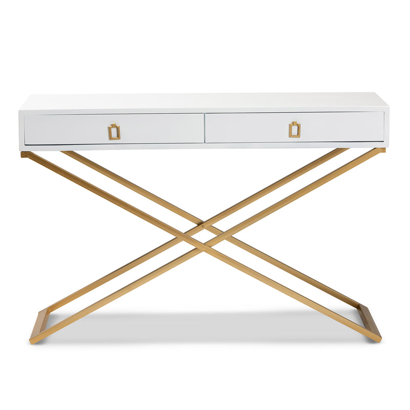 Madan Contemporary Console Table 2-Drawer-Console Table-Baxton Studio - WI-Wall2Wall Furnishings