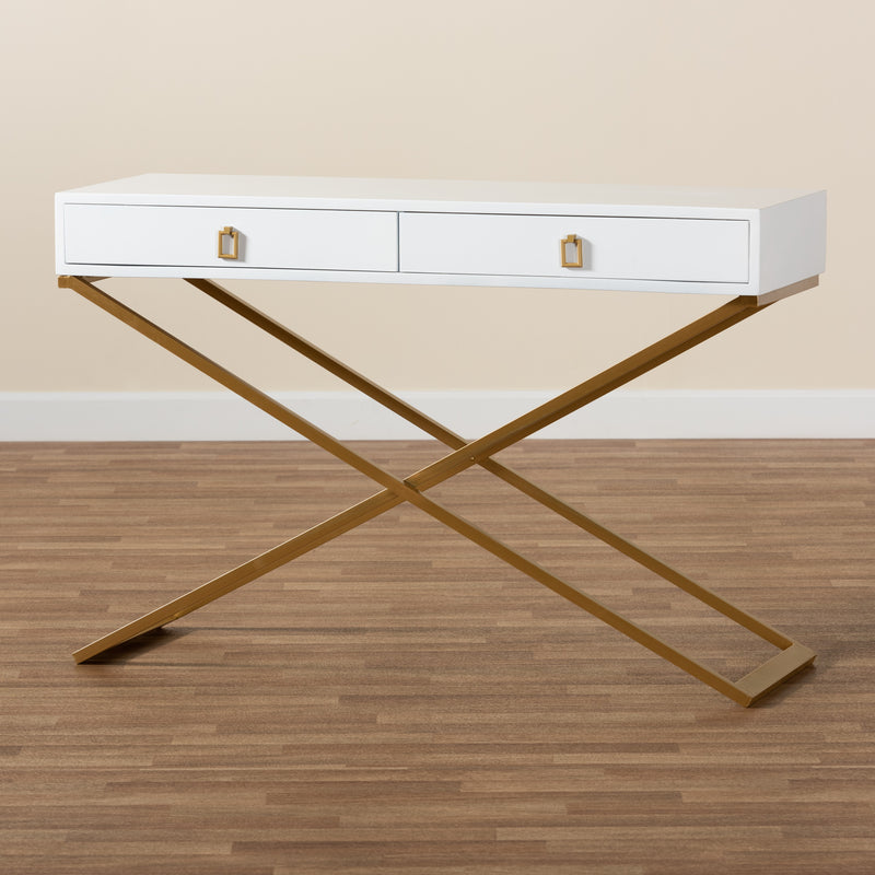 Madan Contemporary Console Table 2-Drawer-Console Table-Baxton Studio - WI-Wall2Wall Furnishings