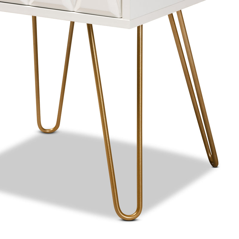 Holbrook Glamour End Table 1-Drawer-End Table-Baxton Studio - WI-Wall2Wall Furnishings