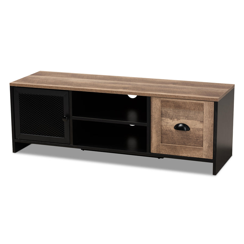Connell Industrial TV Stand Two-Tone 2-Door-TV Stand-Baxton Studio - WI-Wall2Wall Furnishings