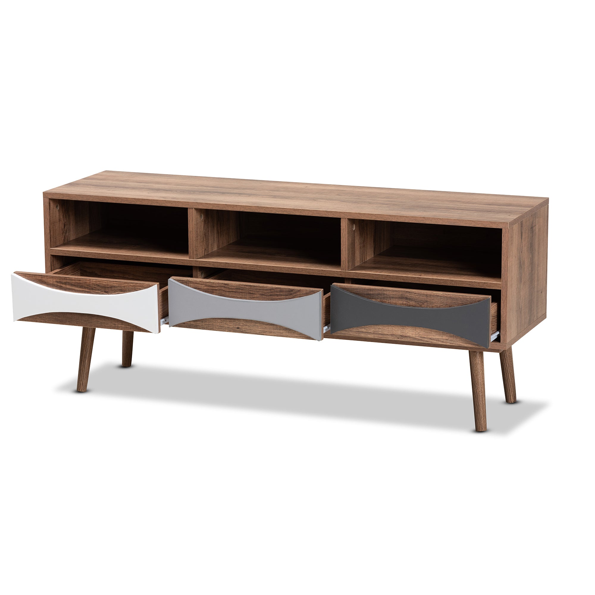 Leane Contemporary TV Stand Multi-Colored-TV Stand-Baxton Studio - WI-Wall2Wall Furnishings