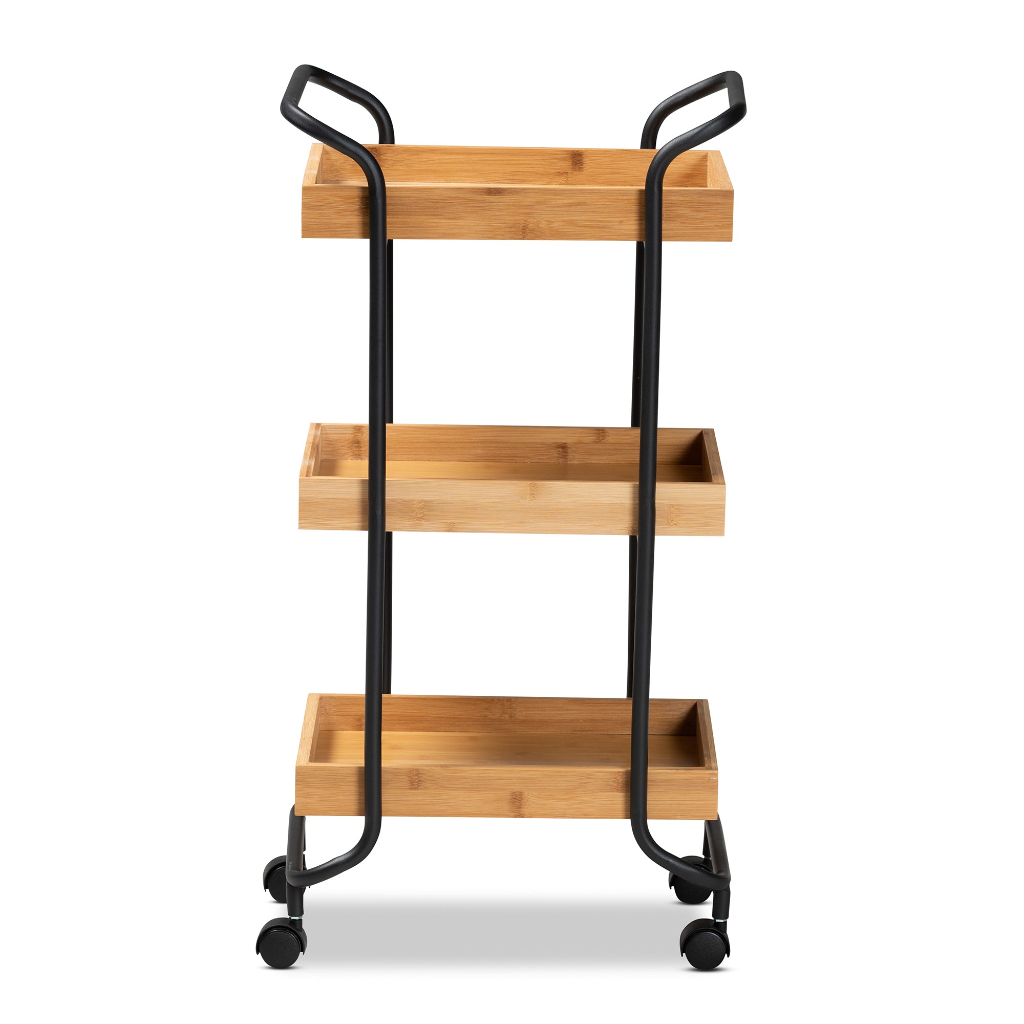 Baxter Modern Cart 3-Tier-Bar Cart-Baxton Studio - WI-Wall2Wall Furnishings