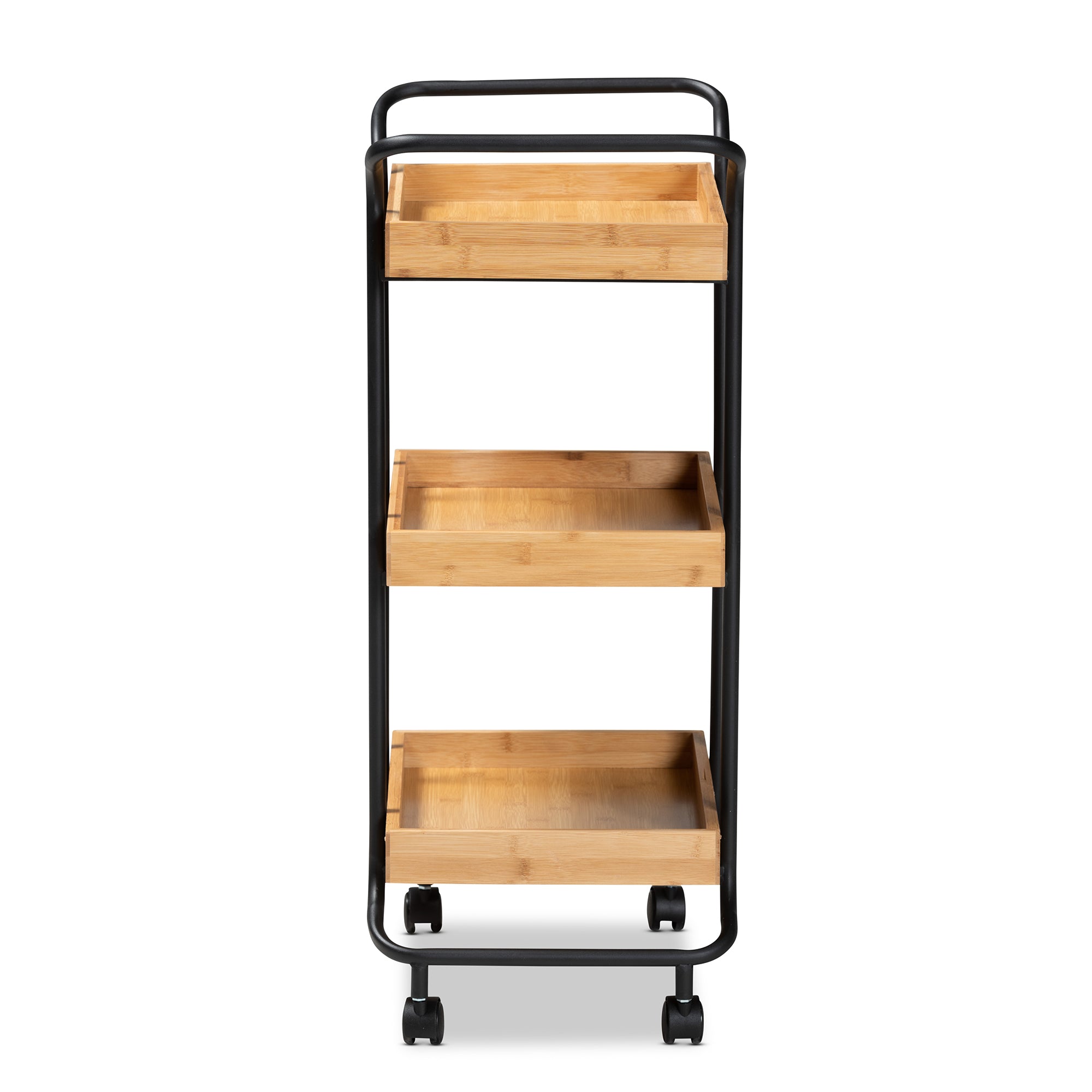 Baxter Modern Cart 3-Tier-Bar Cart-Baxton Studio - WI-Wall2Wall Furnishings