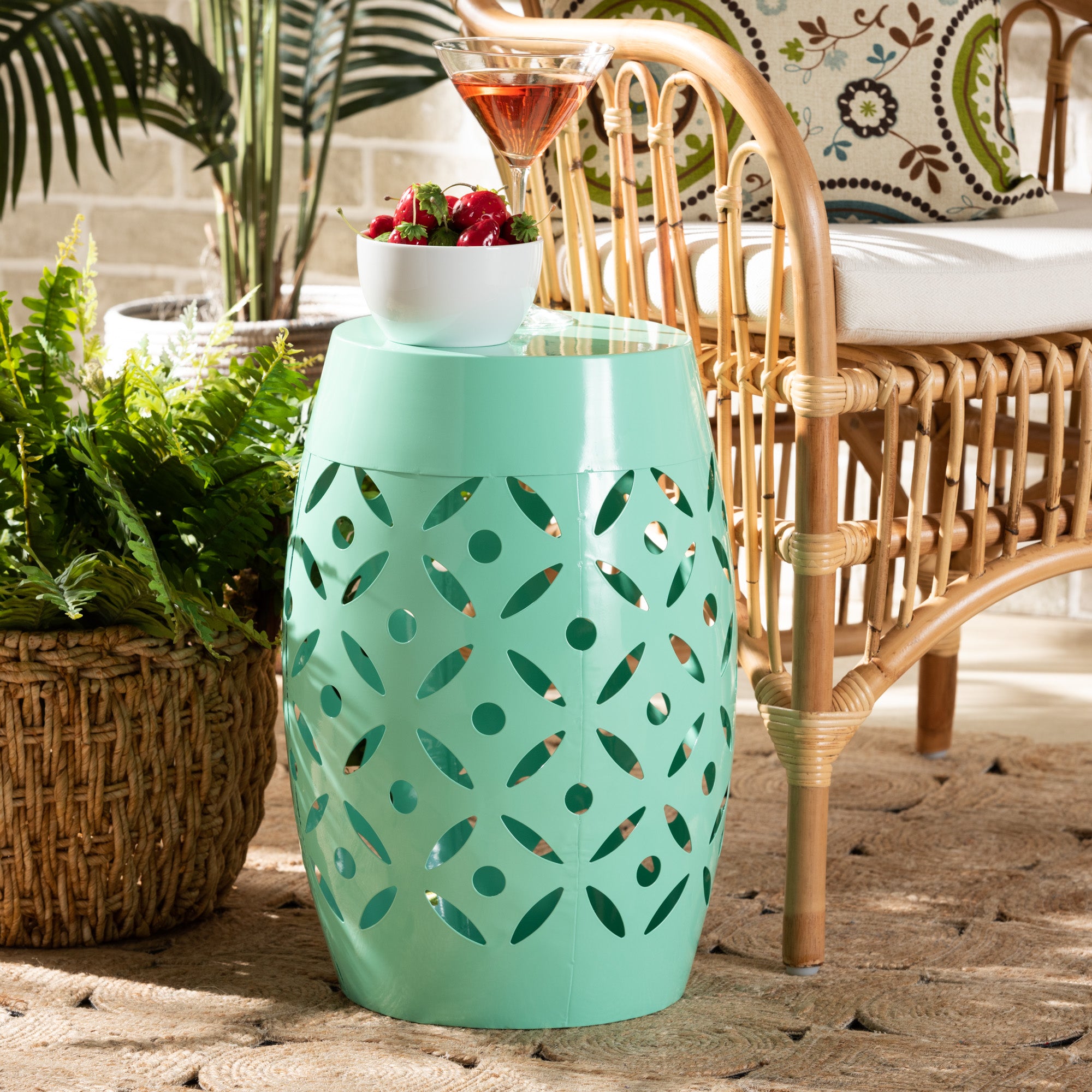 Hallie Contemporary Outdoor Side Table-Outdoor Side Table-Baxton Studio - WI-Wall2Wall Furnishings