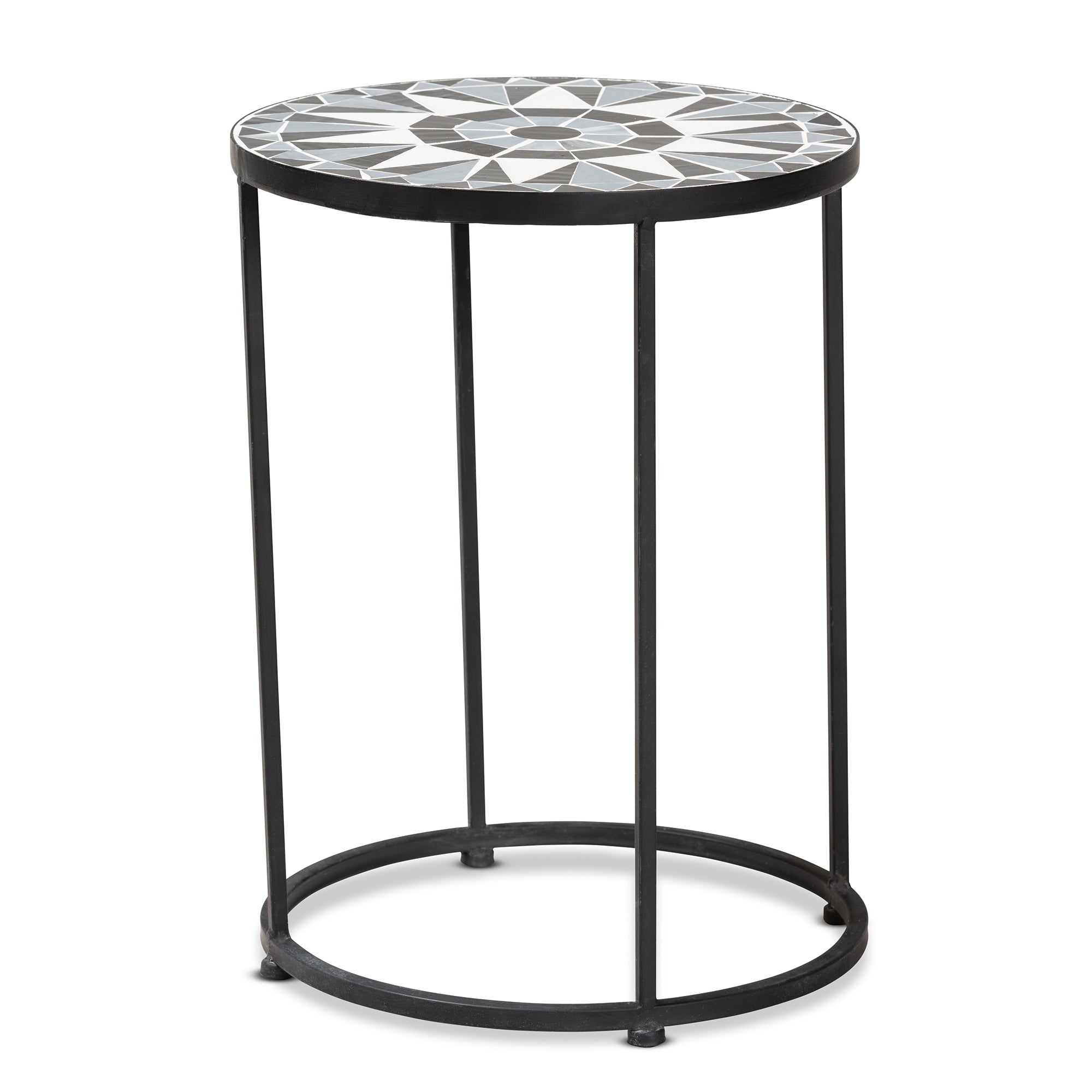 Kaden Contemporary Outdoor End Table Multi-Colored-Outdoor End Table-Baxton Studio - WI-Wall2Wall Furnishings