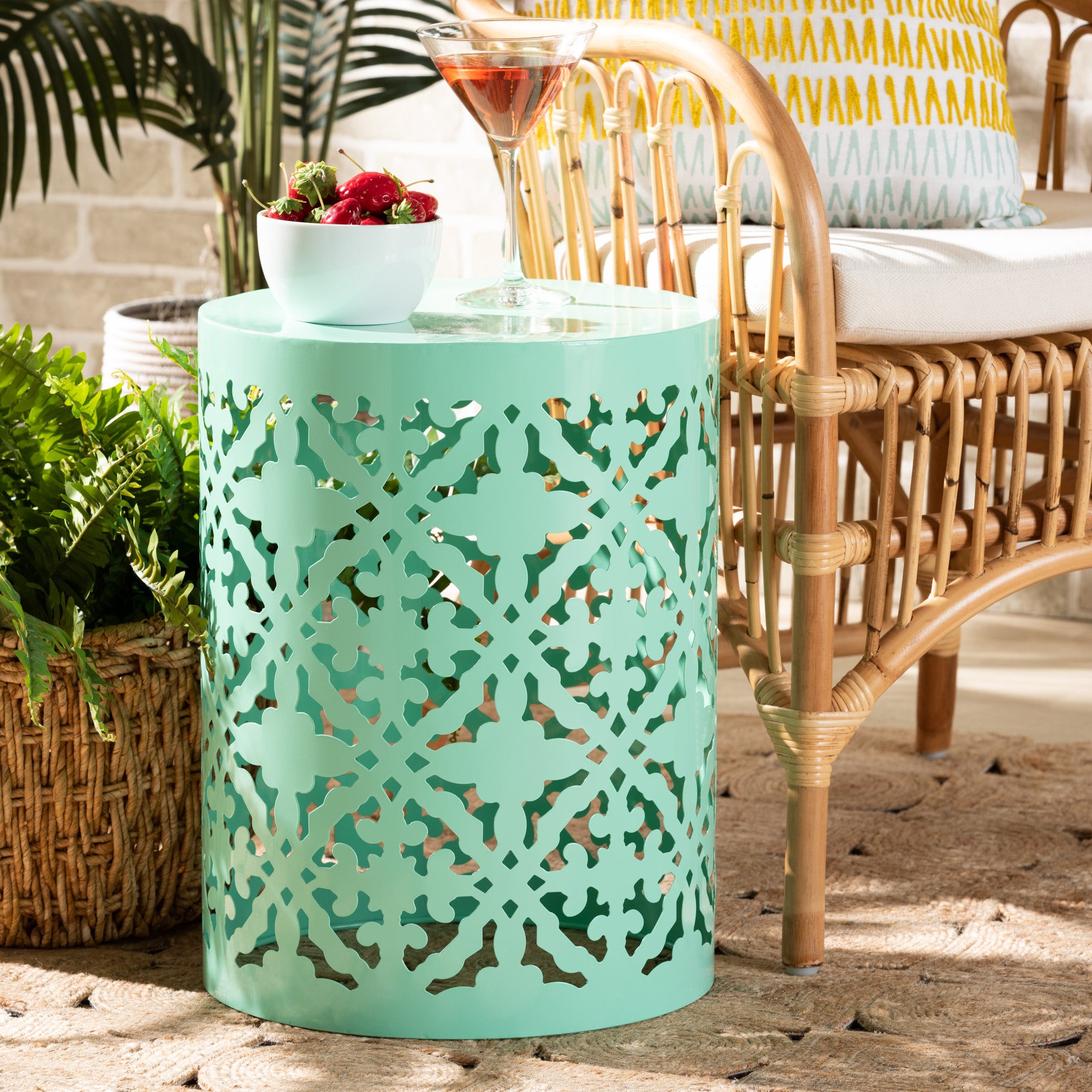 Jamila Contemporary Outdoor Side Table-Outdoor Side Table-Baxton Studio - WI-Wall2Wall Furnishings