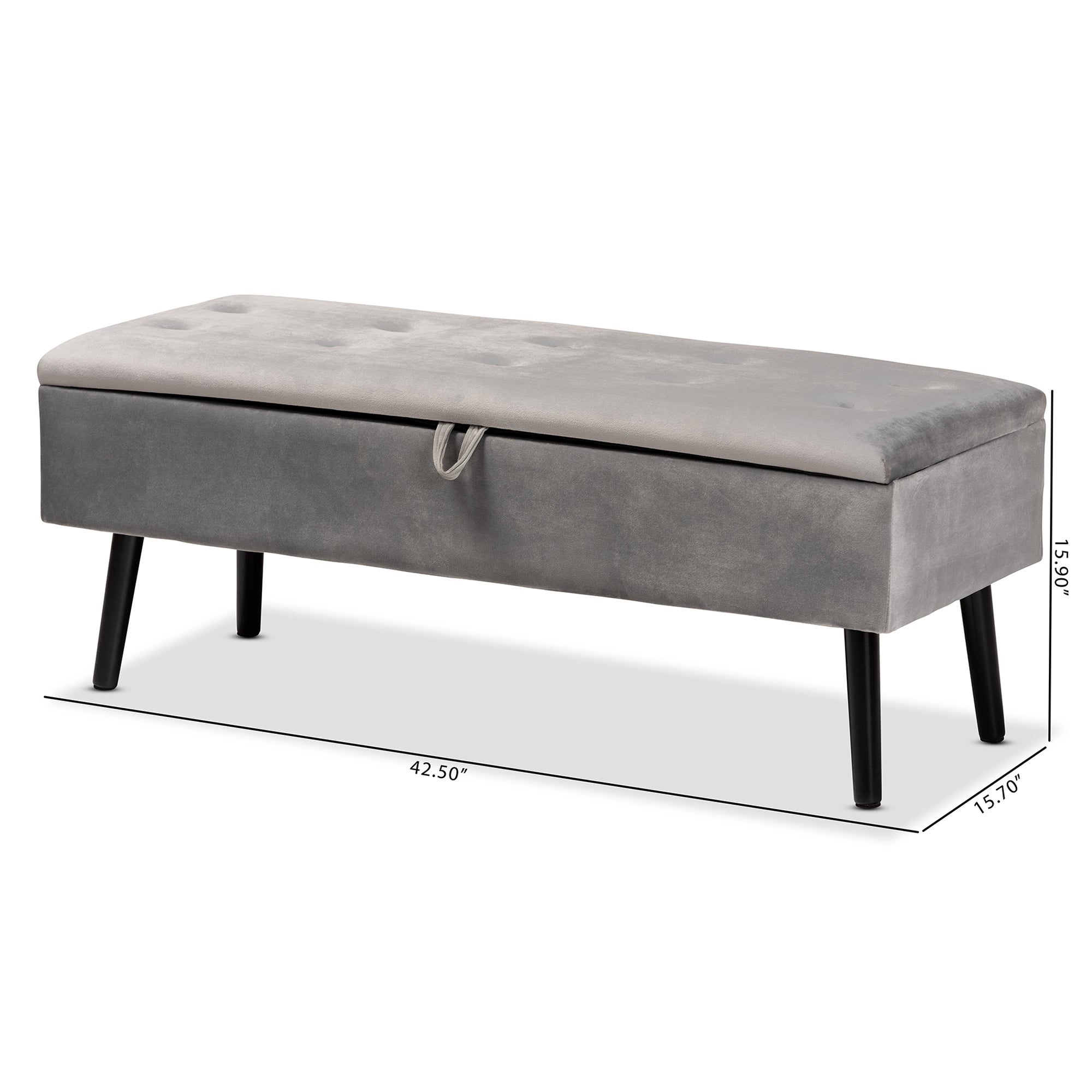 Caine Contemporary Storage Bench-Storage Bench-Baxton Studio - WI-Wall2Wall Furnishings