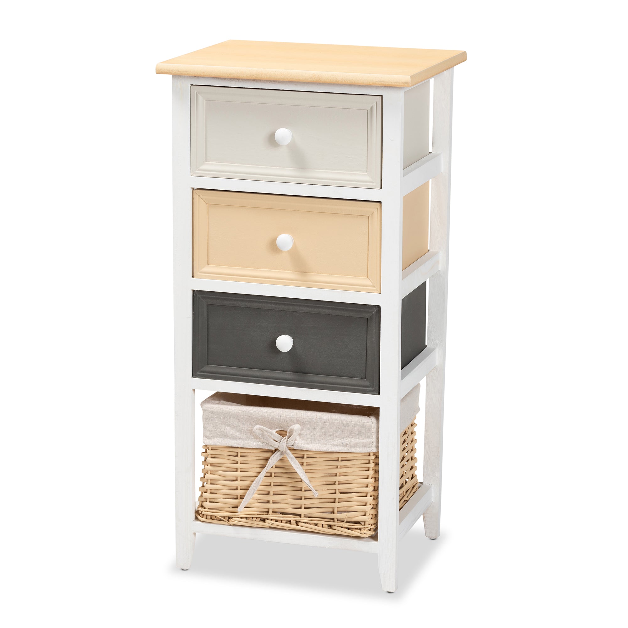 Adonis Transitional Storage Cabinet with Basket-Storage Cabinet-Baxton Studio - WI-Wall2Wall Furnishings