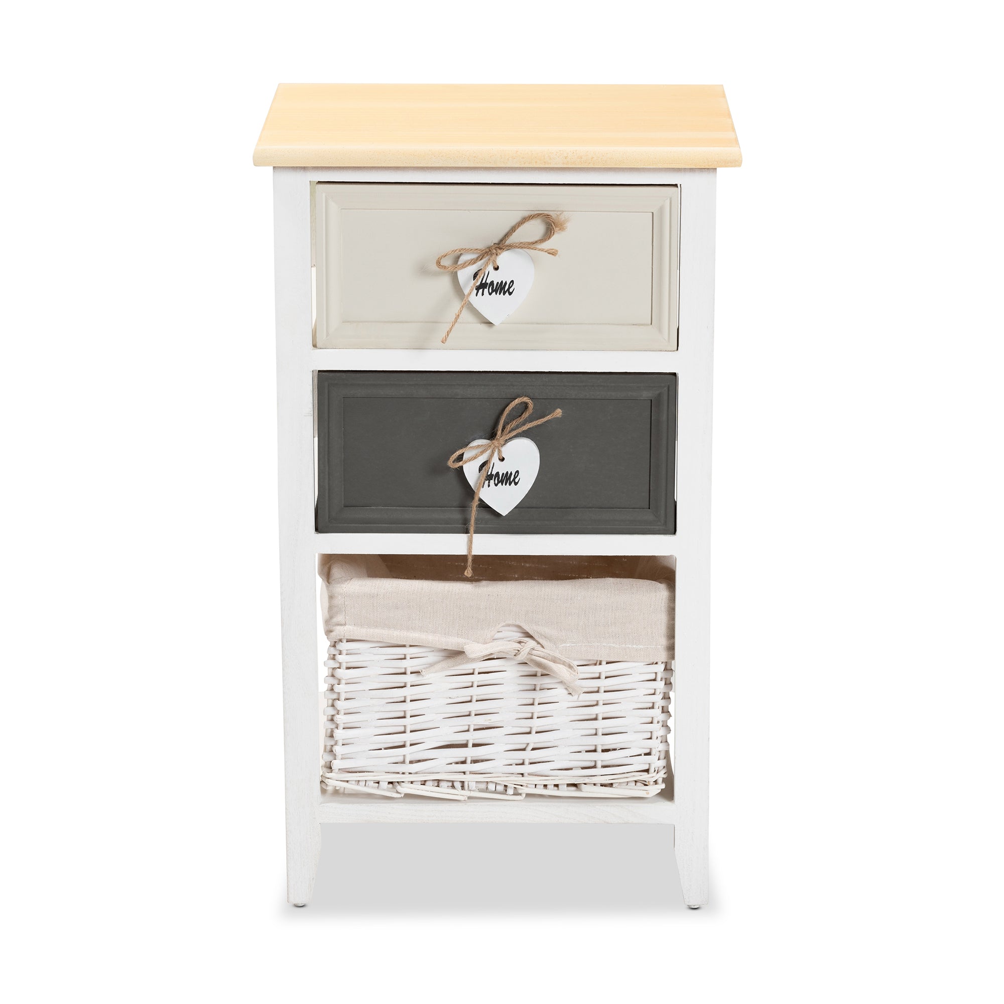 Diella Modern Storage Cabinet Multi-Colored with Basket-Storage Cabinet-Baxton Studio - WI-Wall2Wall Furnishings