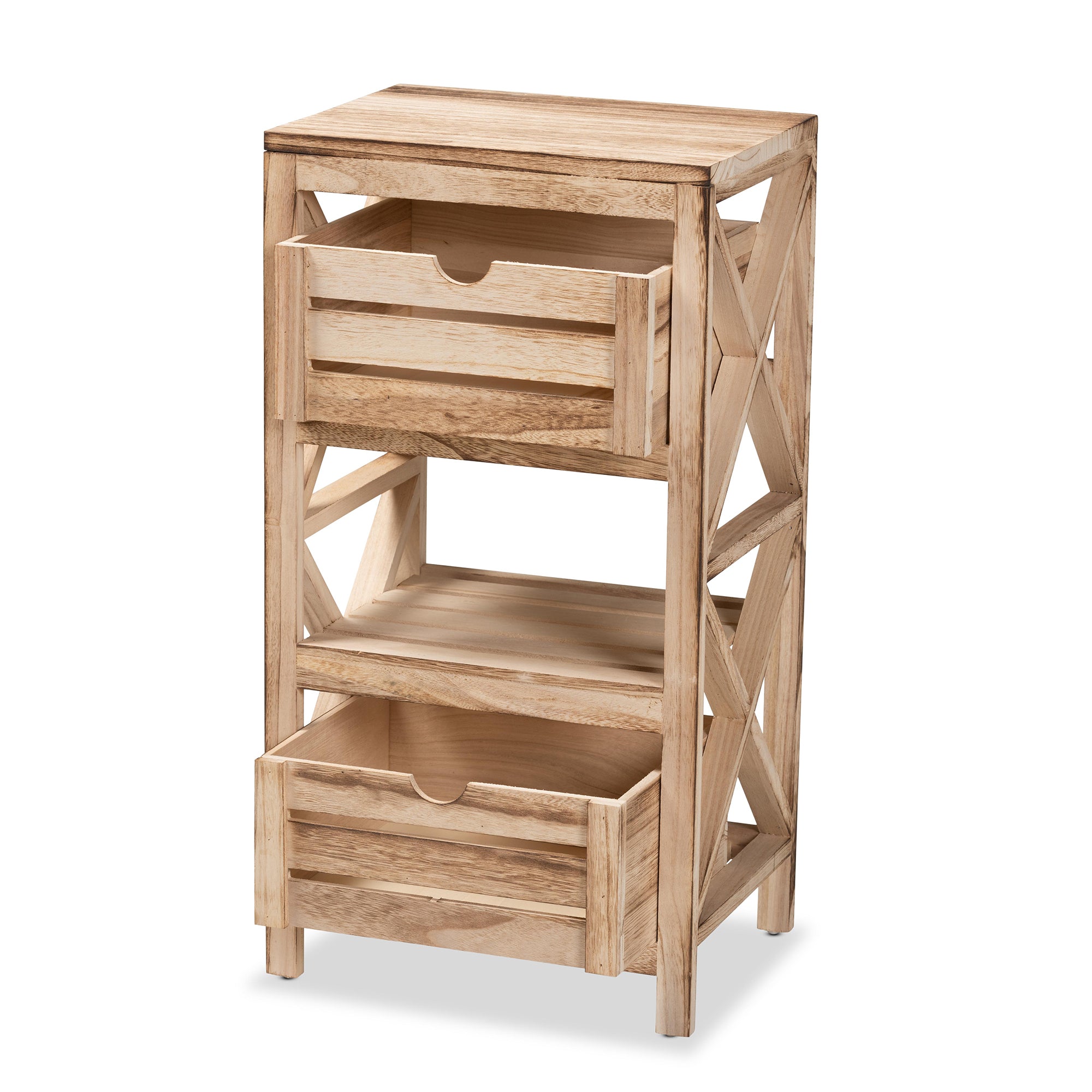 Mandell Modern Storage Cabinet 2-Drawer-Storage Cabinet-Baxton Studio - WI-Wall2Wall Furnishings