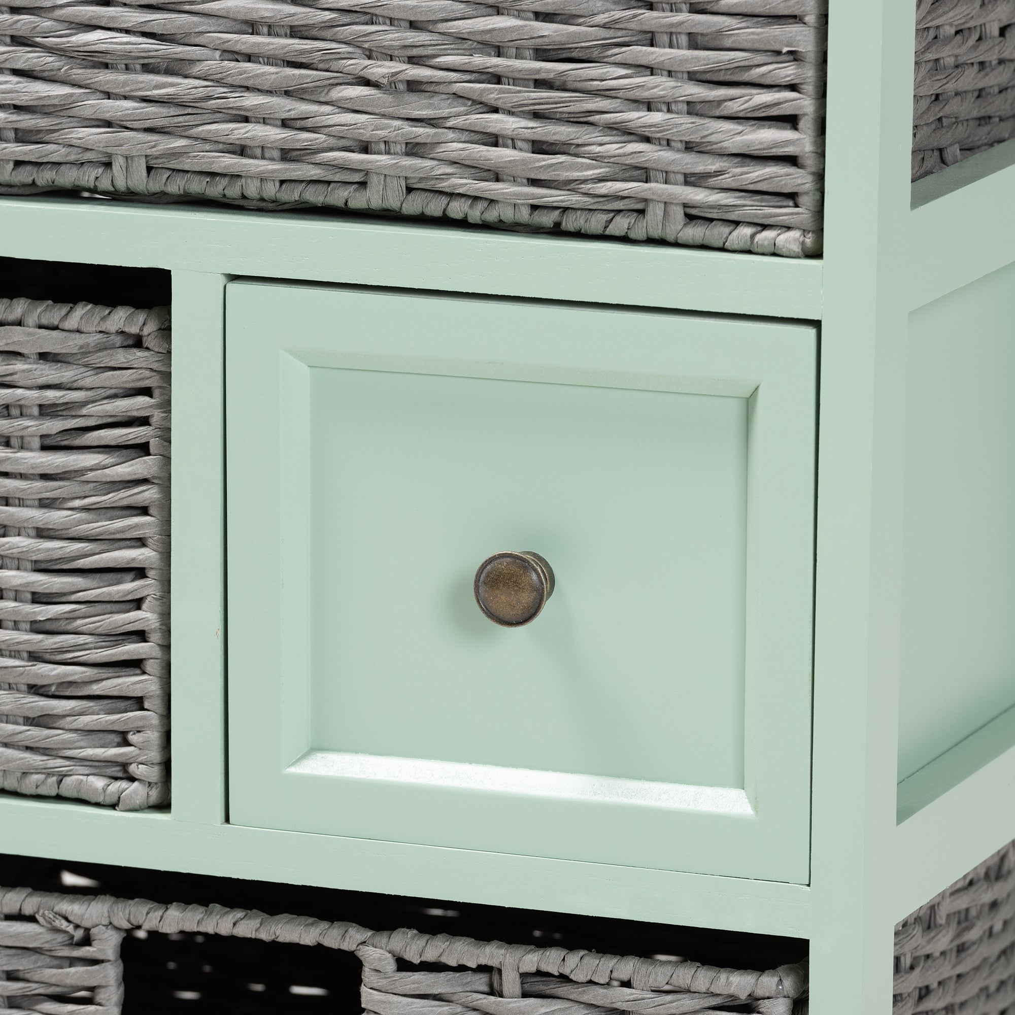 Valtina Modern Storage Unit Two-Tone with Baskets 3-Drawer-Storage Unit-Baxton Studio - WI-Wall2Wall Furnishings
