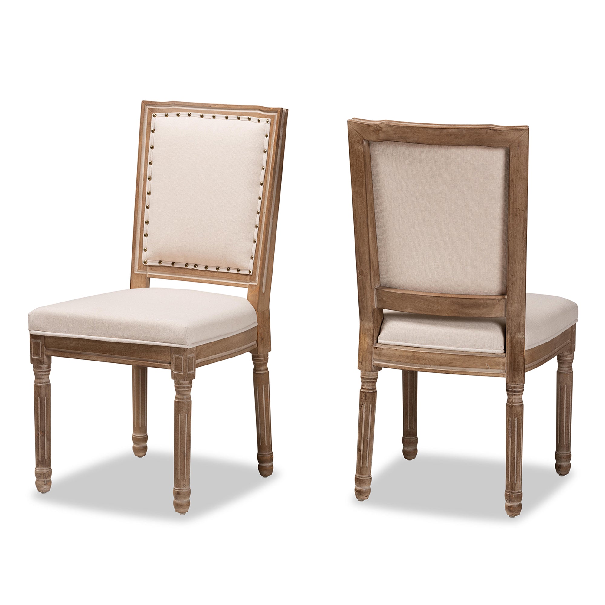 Louane Traditional Dining Chairs 2-Piece-Dining Chairs-Baxton Studio - WI-Wall2Wall Furnishings