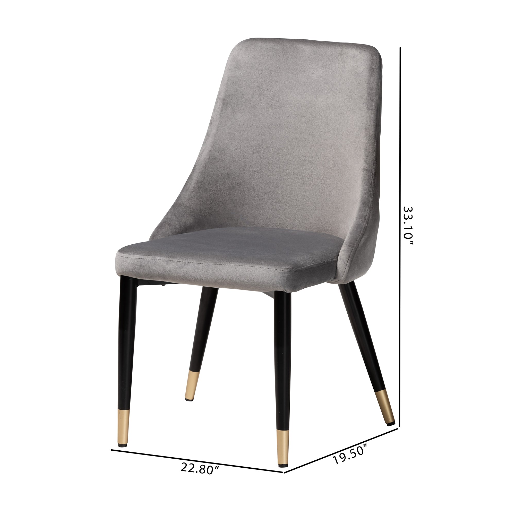 Giada Glamour Dining Chairs 2-Piece-Dining Chairs-Baxton Studio - WI-Wall2Wall Furnishings