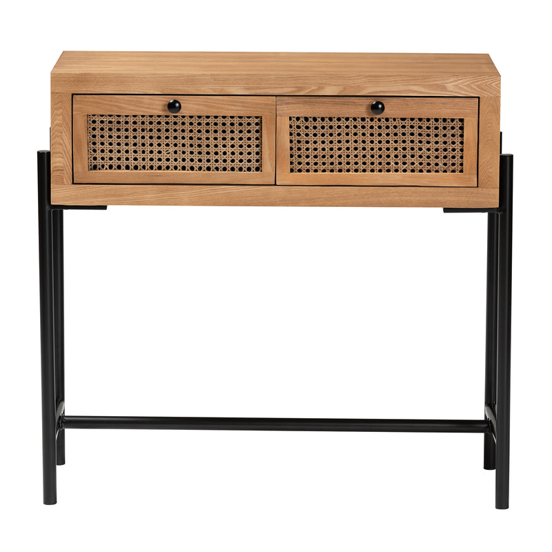 Santino Industrial Console Table 2-Drawer-Console Table-Baxton Studio - WI-Wall2Wall Furnishings
