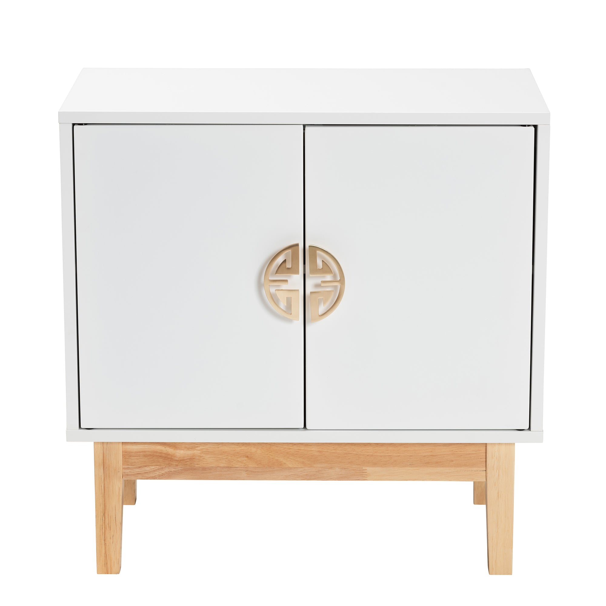 Kamana Modern Storage Cabinet Two-Tone 2-Door-Storage Cabinet-Baxton Studio - WI-Wall2Wall Furnishings