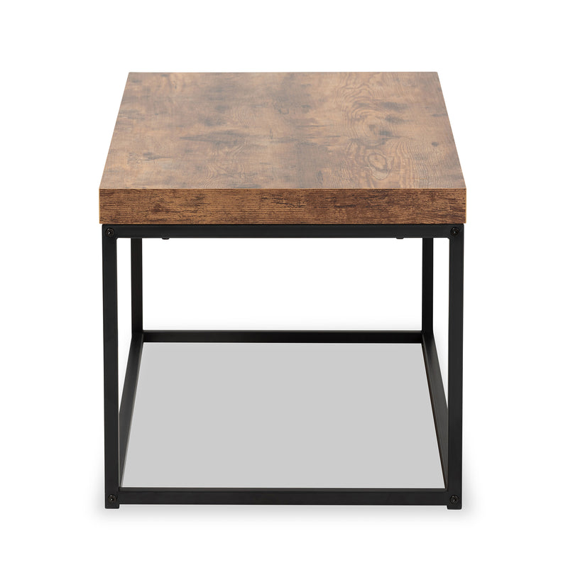 Bardot Industrial Coffee Table-Coffee Table-Baxton Studio - WI-Wall2Wall Furnishings