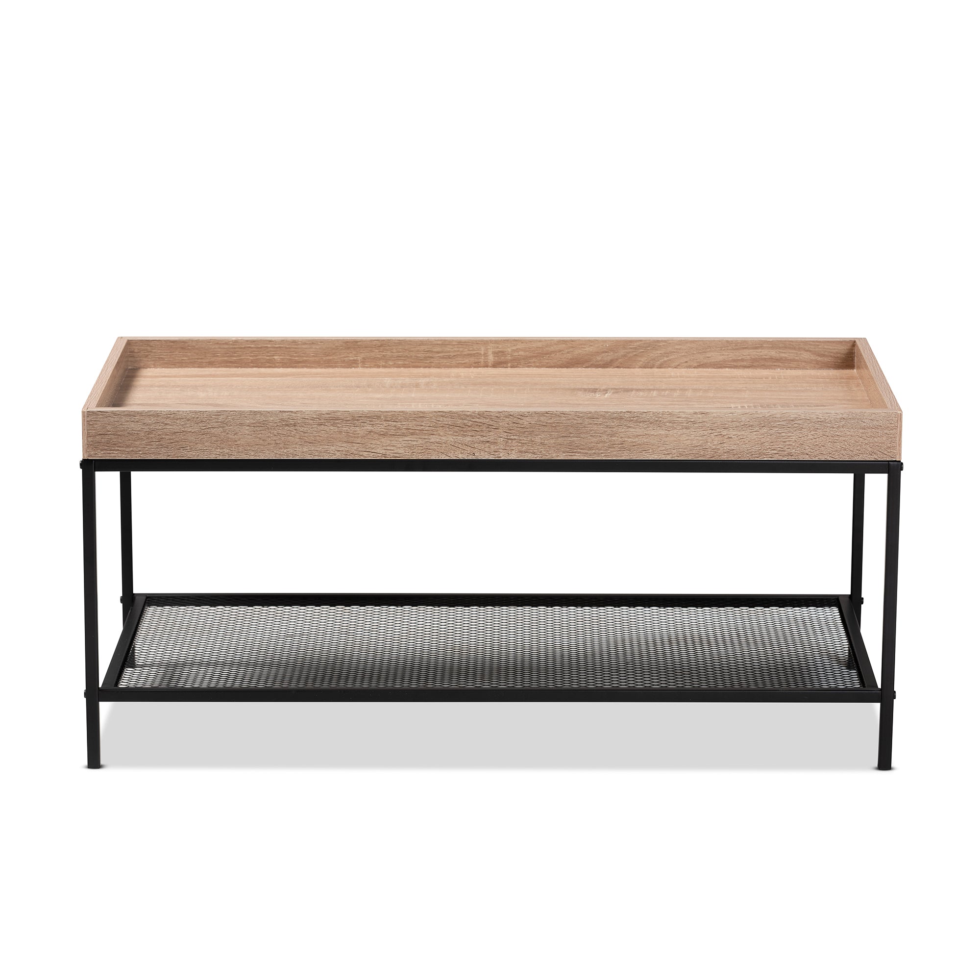Overton Industrial Coffee Table-Coffee Table-Baxton Studio - WI-Wall2Wall Furnishings