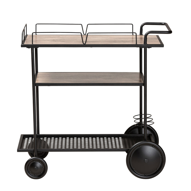 Huntley Industrial Cart-Bar Cart-Baxton Studio - WI-Wall2Wall Furnishings