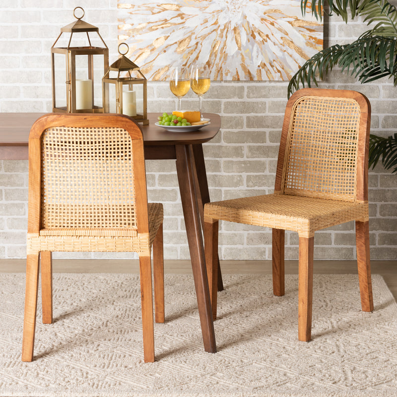 Caspia Mid-Century Dining Chairs-Dining Chairs-Baxton Studio - WI-Wall2Wall Furnishings