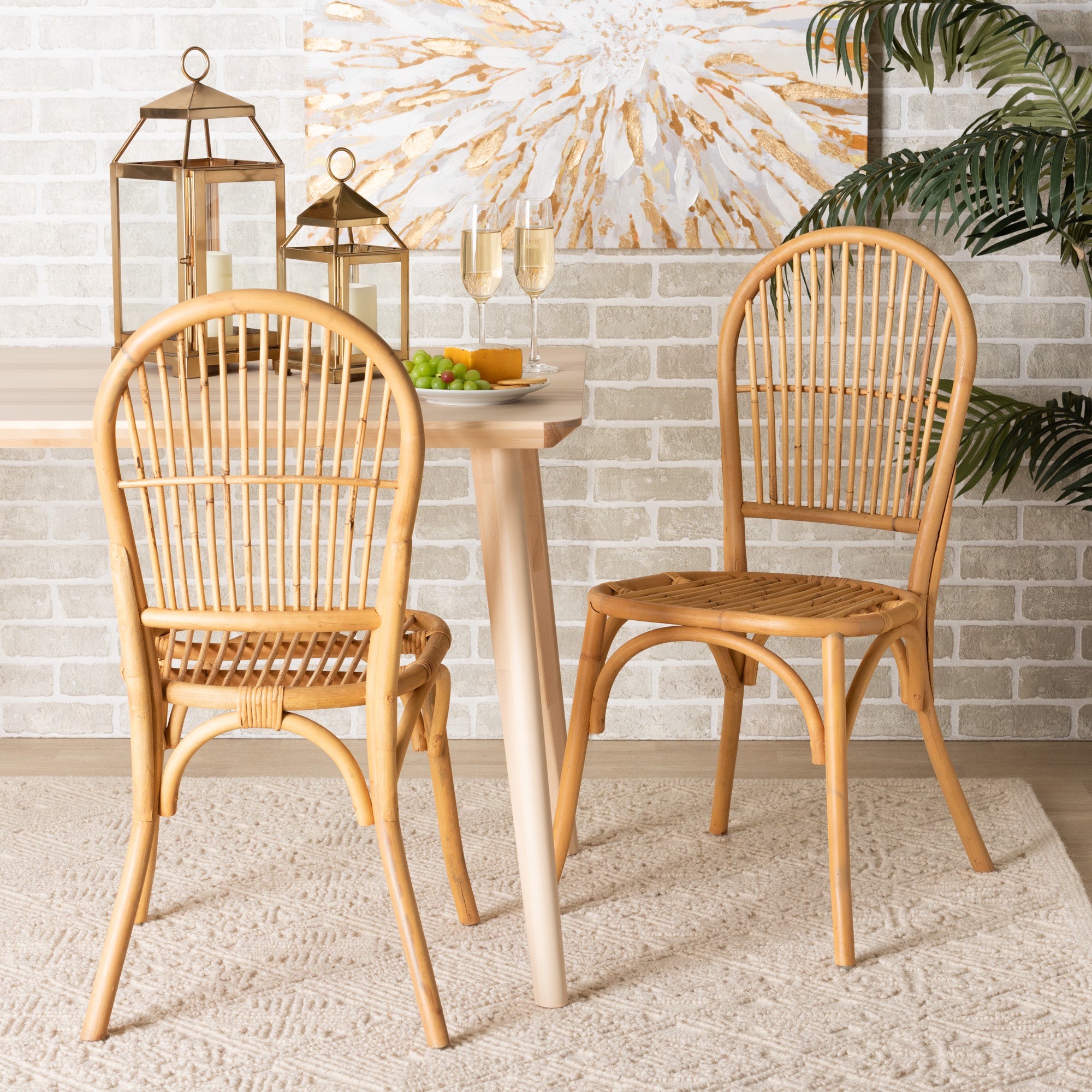 Wina Bohemian Dining Chairs 2-Piece-Dining Chairs-Baxton Studio - WI-Wall2Wall Furnishings