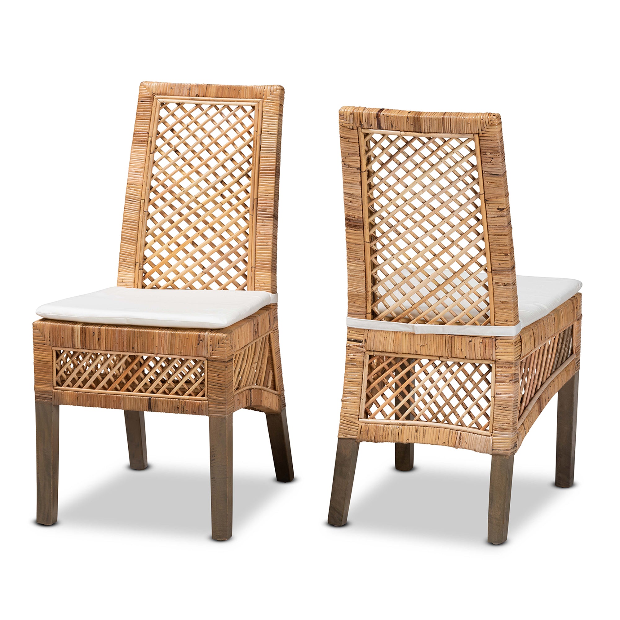 Argos Bohemian Dining Chairs 2-Piece-Dining Chairs-Baxton Studio - WI-Wall2Wall Furnishings
