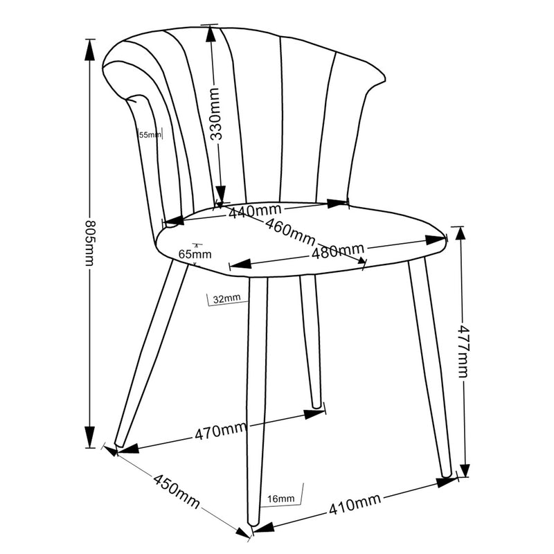 Orchid Side Chair, Set Of 2-Dining Chair-Worldwide Homefurnishings Inc-Wall2Wall Furnishings