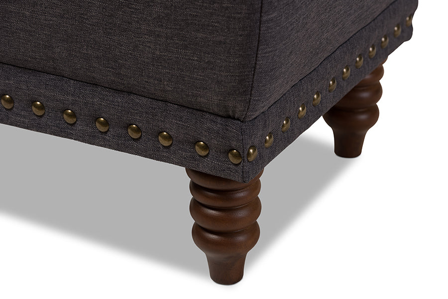 Annabelle Contemporary Ottoman Button-Tufted-Ottoman-Baxton Studio - WI-Wall2Wall Furnishings