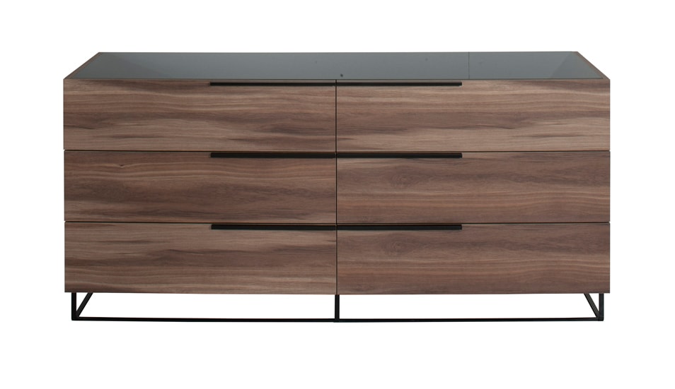 Nova Domus Matteo - Modern Italian Walnut Dresser-Dresser-VIG-Wall2Wall Furnishings