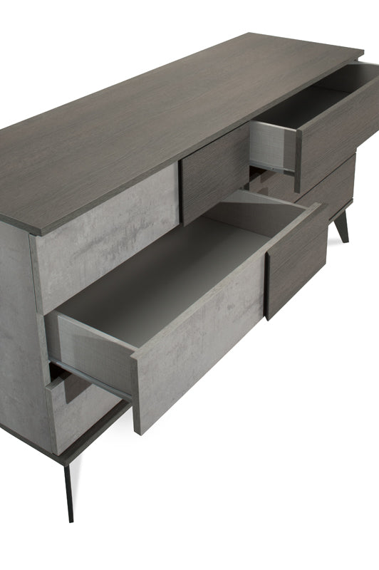 Nova Domus Palermo Italian Modern Faux Concrete & Grey Dresser-Dresser-VIG-Wall2Wall Furnishings