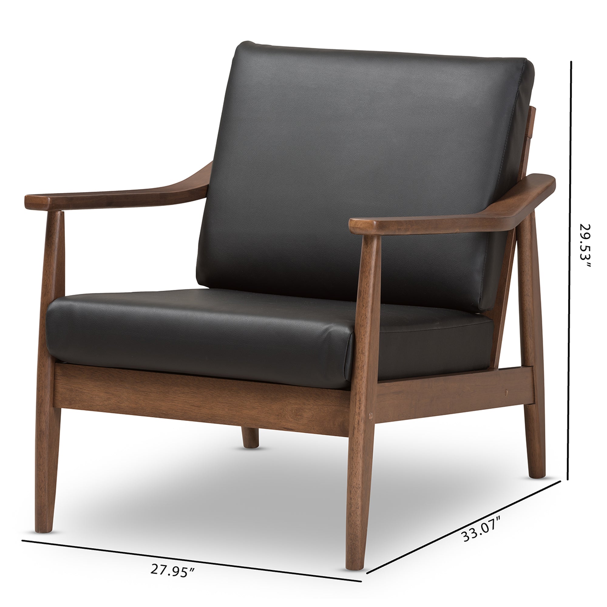 Venza Mid-Century Accent Chair-Accent Chair-Baxton Studio - WI-Wall2Wall Furnishings