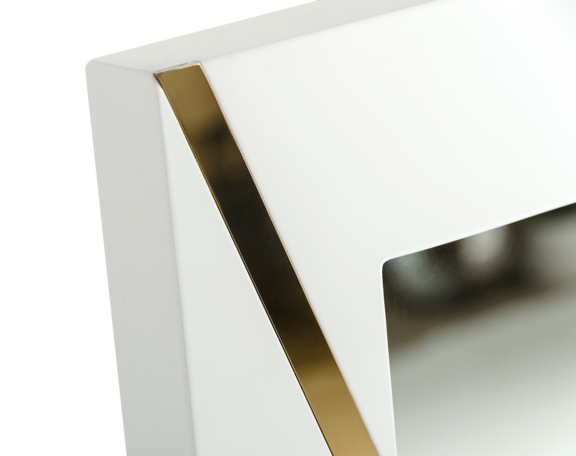 Modrest Nixa - Modern White & Gold Mirror-Mirror-VIG-Wall2Wall Furnishings