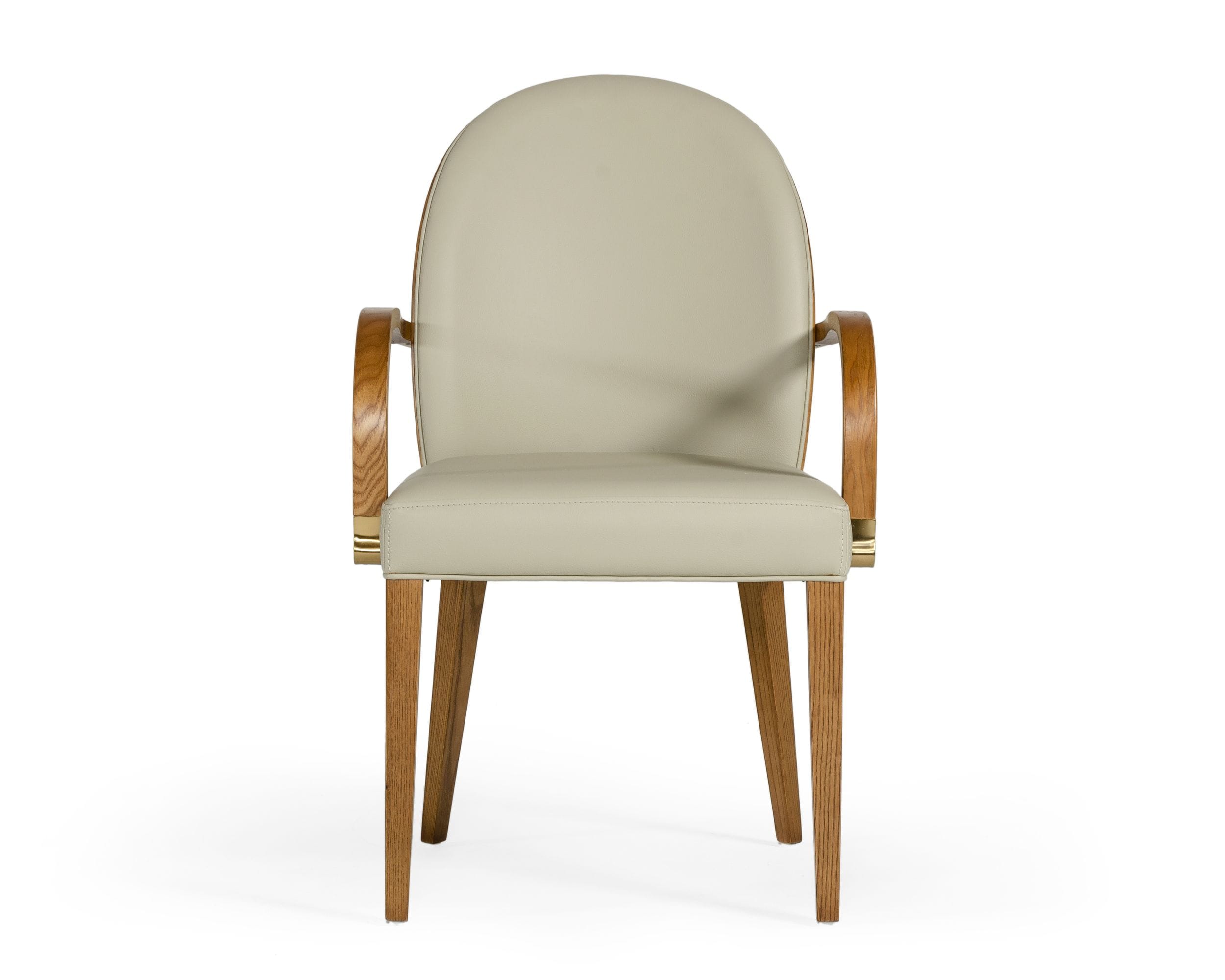 Modrest Rexford - Modern Grey & Walnut Dining Armchair-Dining Chair-VIG-Wall2Wall Furnishings