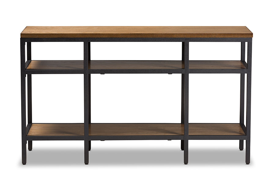 Caribou Rustic Industrial Console Table-Console Table-Baxton Studio - WI-Wall2Wall Furnishings