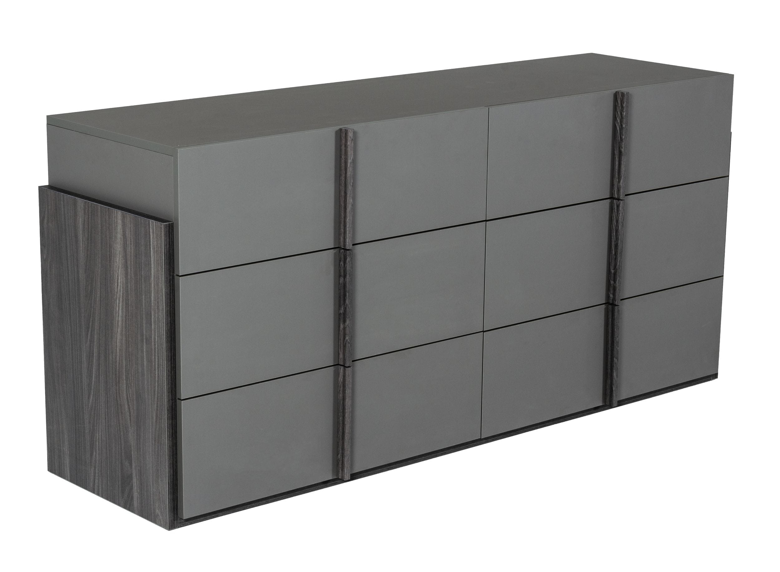 Nova Domus Lucia - Italian Modern Elm and Matte Grey Dresser-Dresser-VIG-Wall2Wall Furnishings
