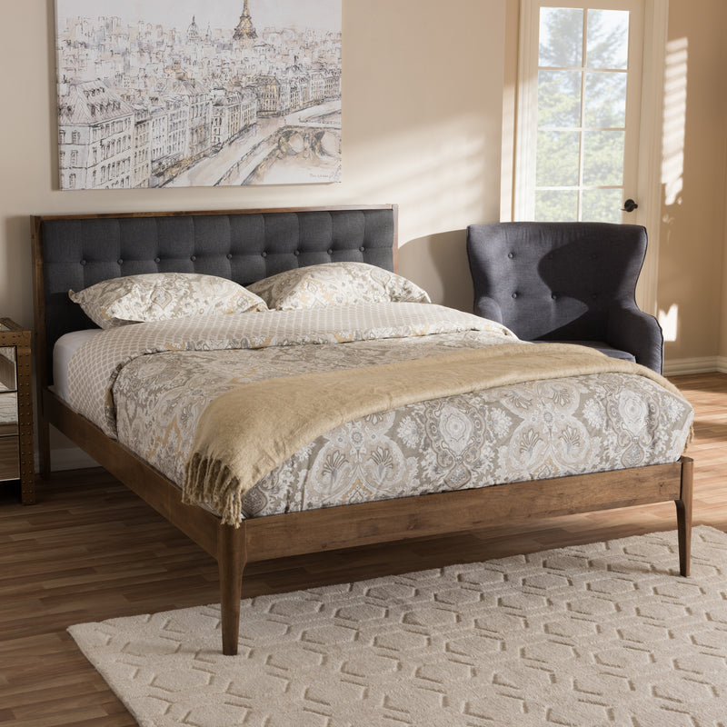 Jupiter Mid-Century Bed-Bed-Baxton Studio - WI-Wall2Wall Furnishings