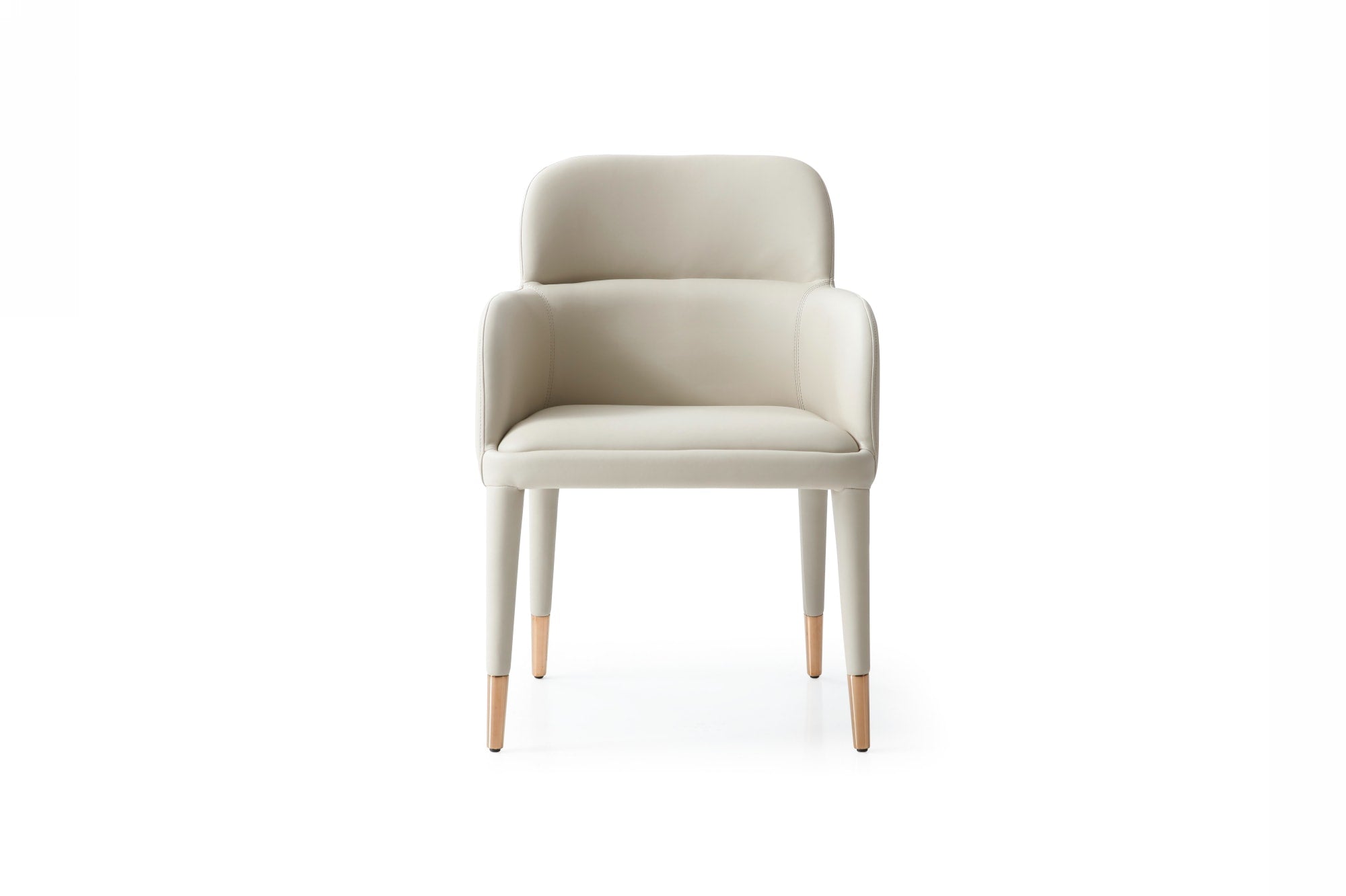 Modrest Cortina - Modern Beige Eco-Leather Dining Arm Chair-Dining Chair-VIG-Wall2Wall Furnishings