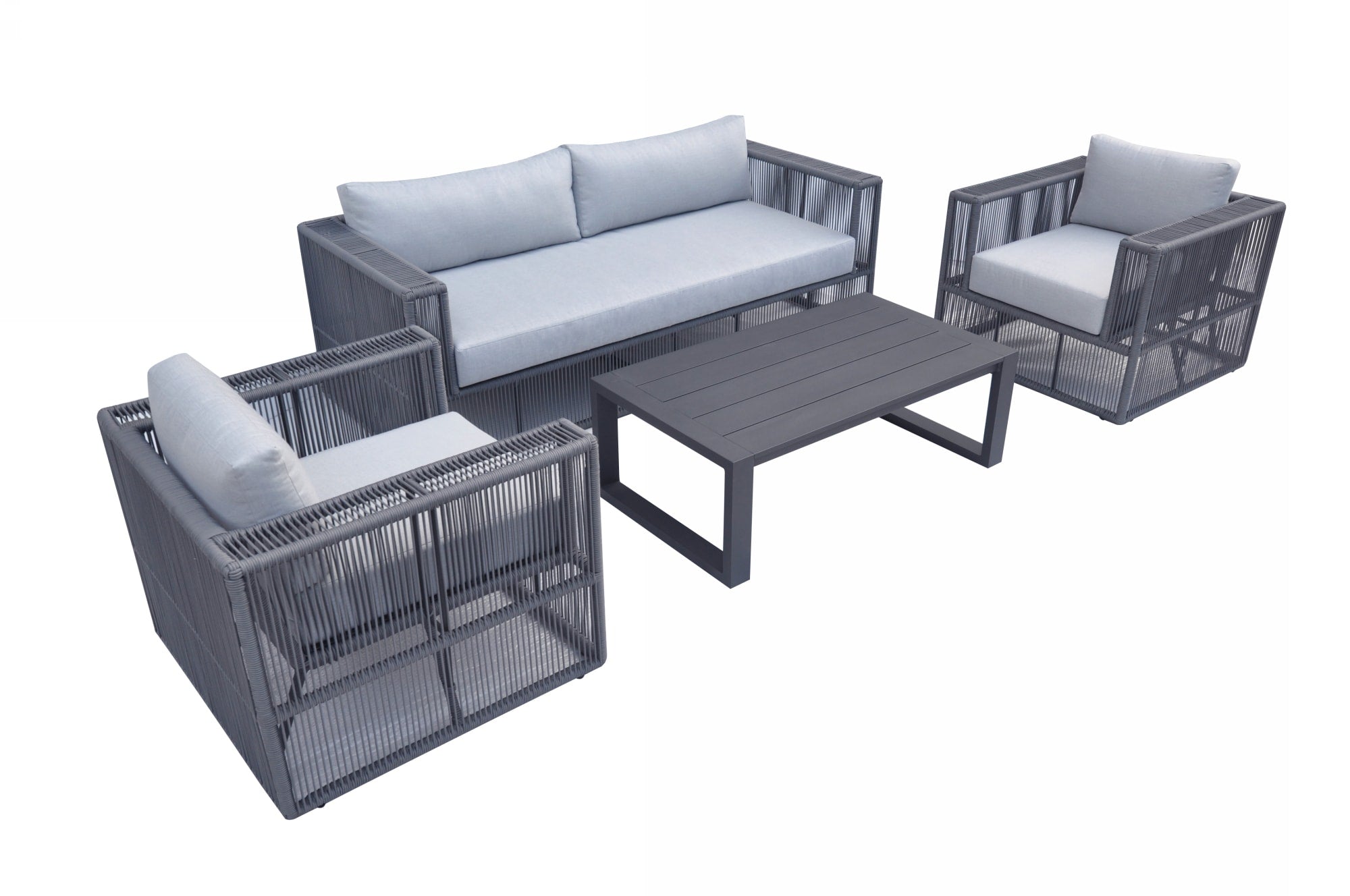 Renava Whimsy - Modern Outdoor Light Grey & Dark Grey Sofa Set-Outdoor Set-VIG-Wall2Wall Furnishings