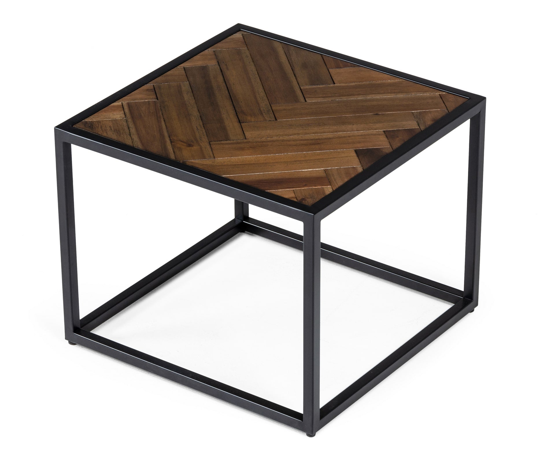 Modrest Pasada - Industrial Brown Acacia End Table-End Table-VIG-Wall2Wall Furnishings