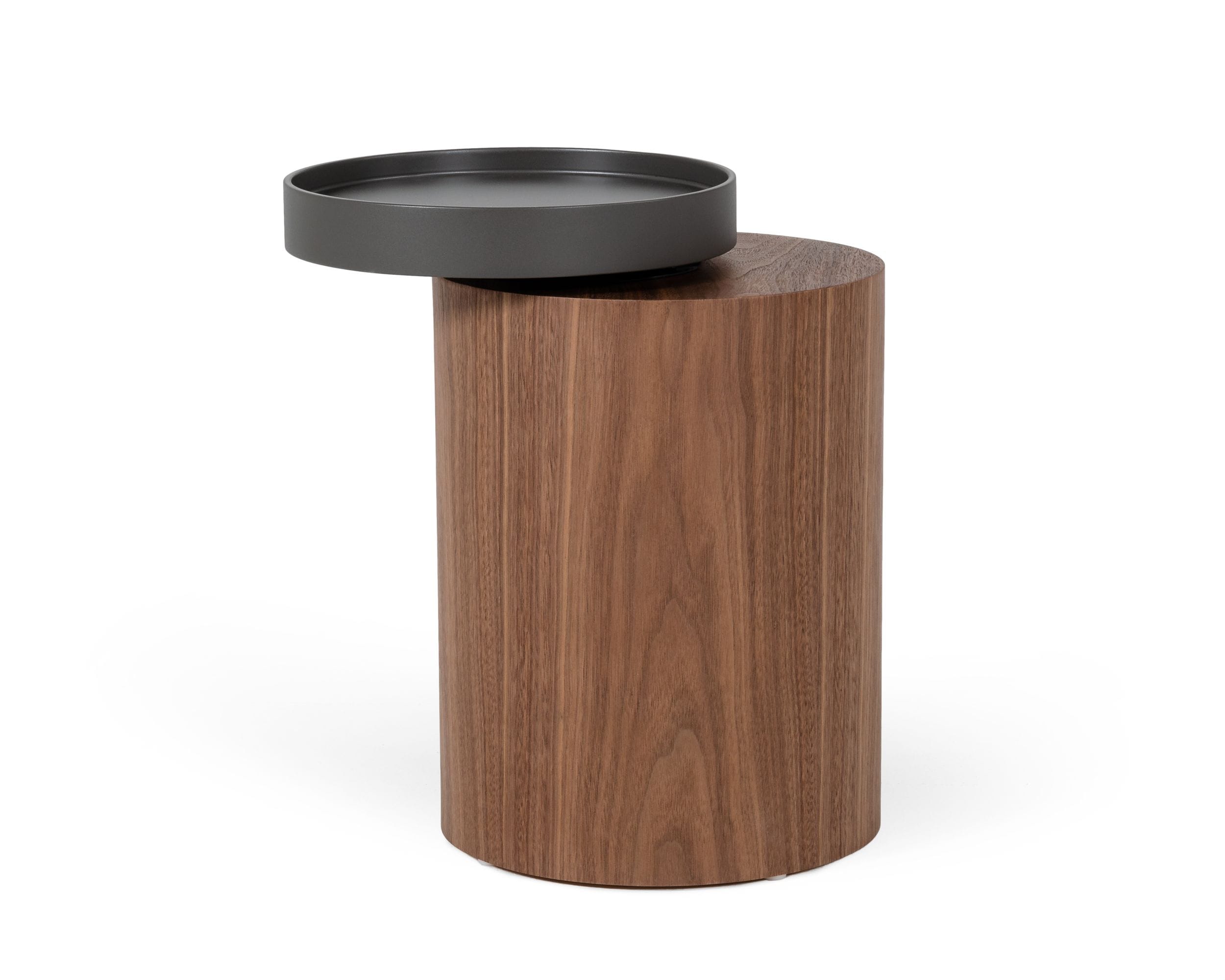 Modrest Bascom- Modern Grey and Walnut End Table-End Table-VIG-Wall2Wall Furnishings