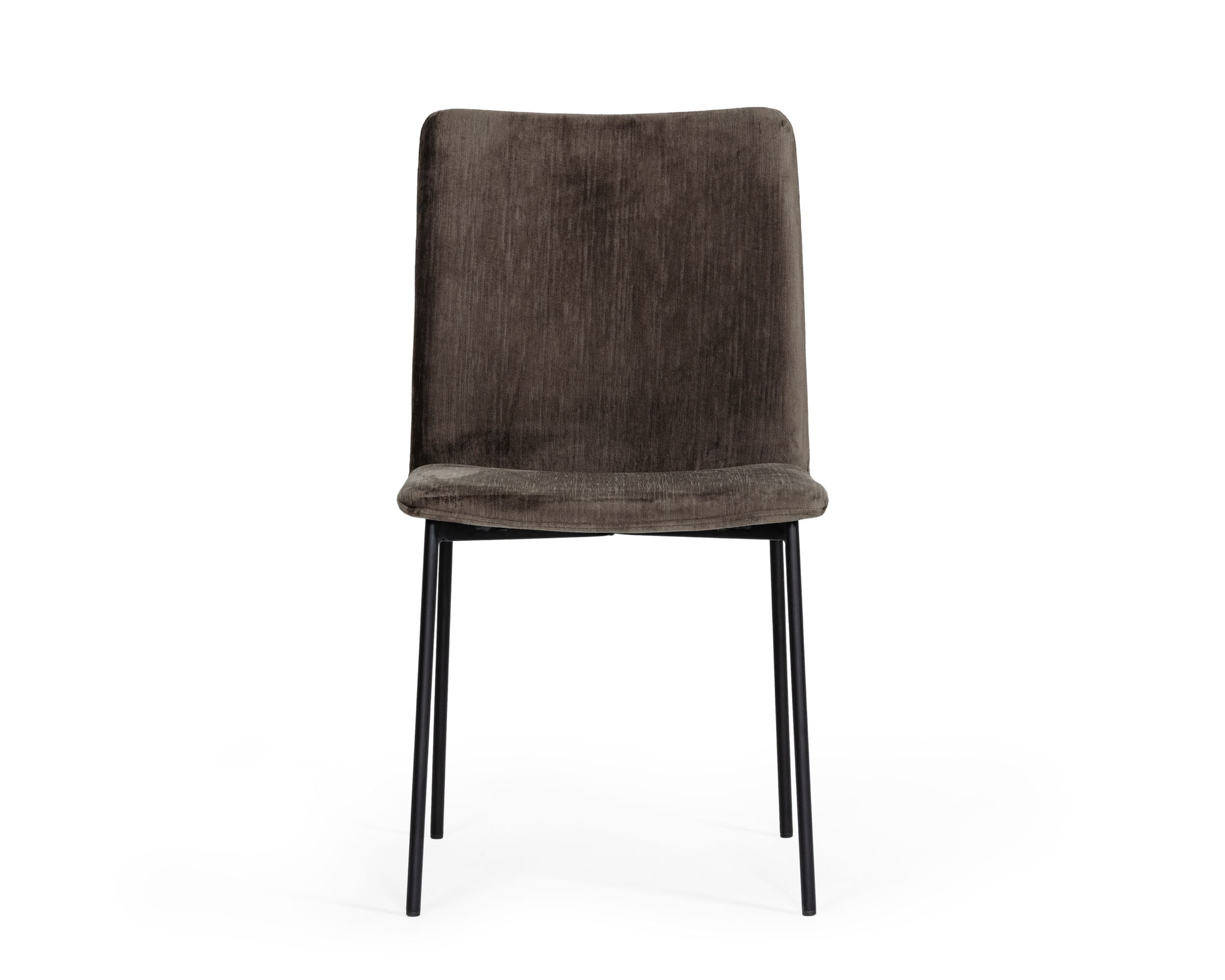 Modrest Maggie - Modern Black and Brown Dining Chair (Set of 2)-Dining Chair-VIG-Wall2Wall Furnishings